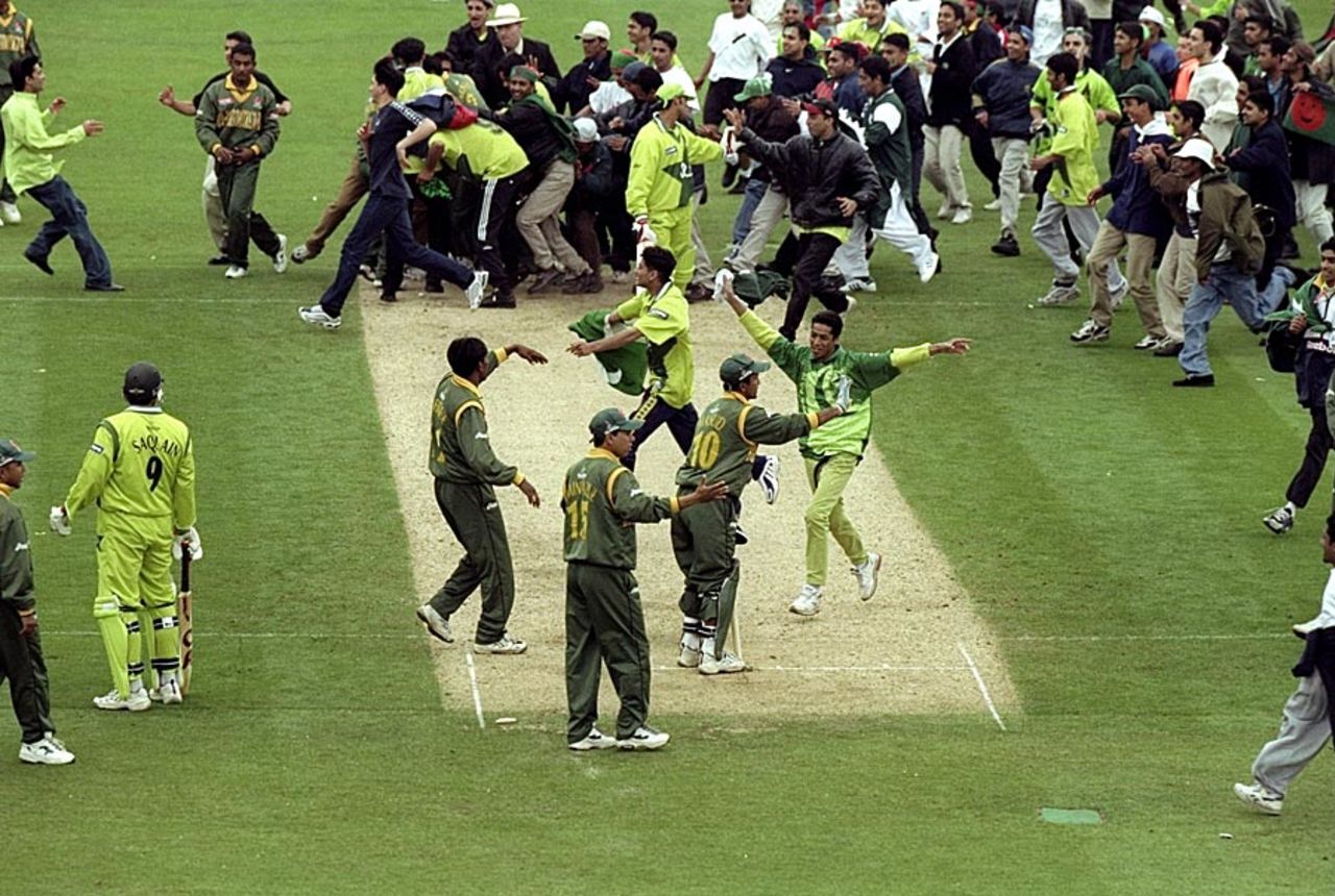 Bangladeshi supporters swamp the pitch after their heroes beat Pakistan, 29th match: Bangladesh v Pakistan, World Cup, Northampton, May 31, 1999