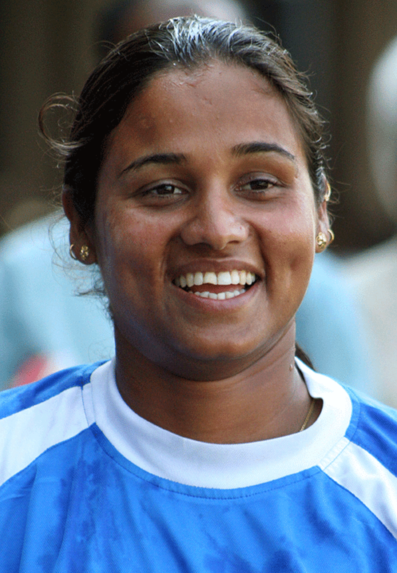 Amita Sharma was player of the match for her career-best 4 for 16 against England, India v England, Women's Quadrangular, Chennai, February 28, 2007