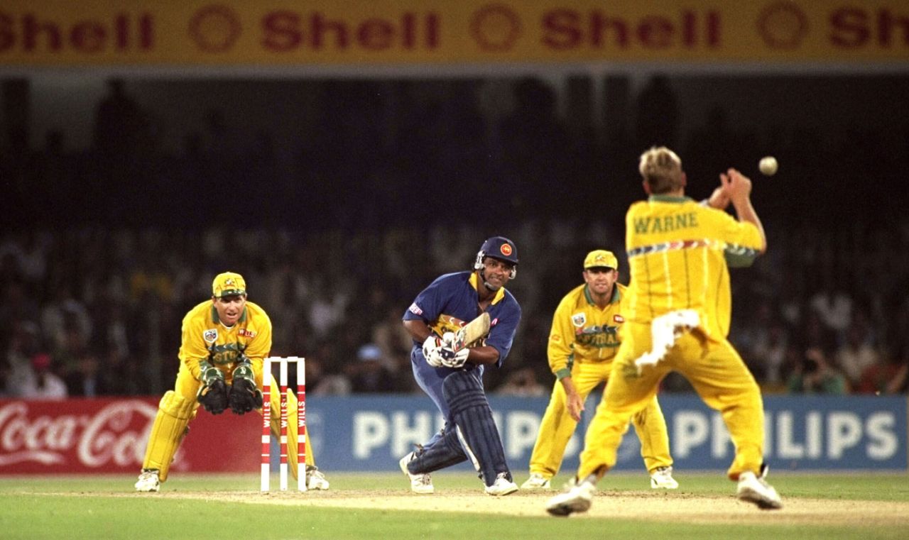 Shane Warne drops Arjuna Ranatunga, Australia v Sri Lanka, World Cup final, Lahore, March 17, 1996