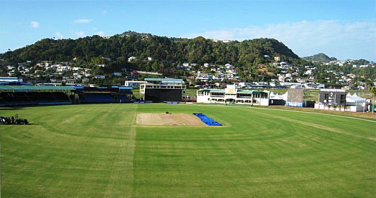 A general, wide-angle view of the Arnos Vale Ground, Kingstown, St Vincent, March 5, 2007