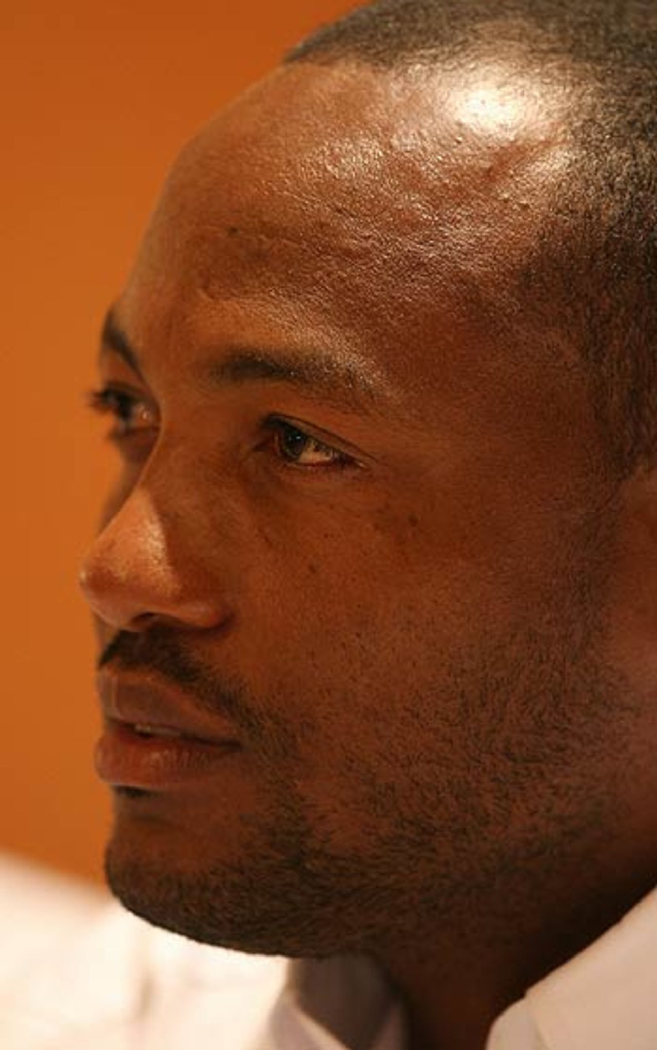 Brian Lara addresses the media at Montego Bay, Jamaica, March 4, 2007