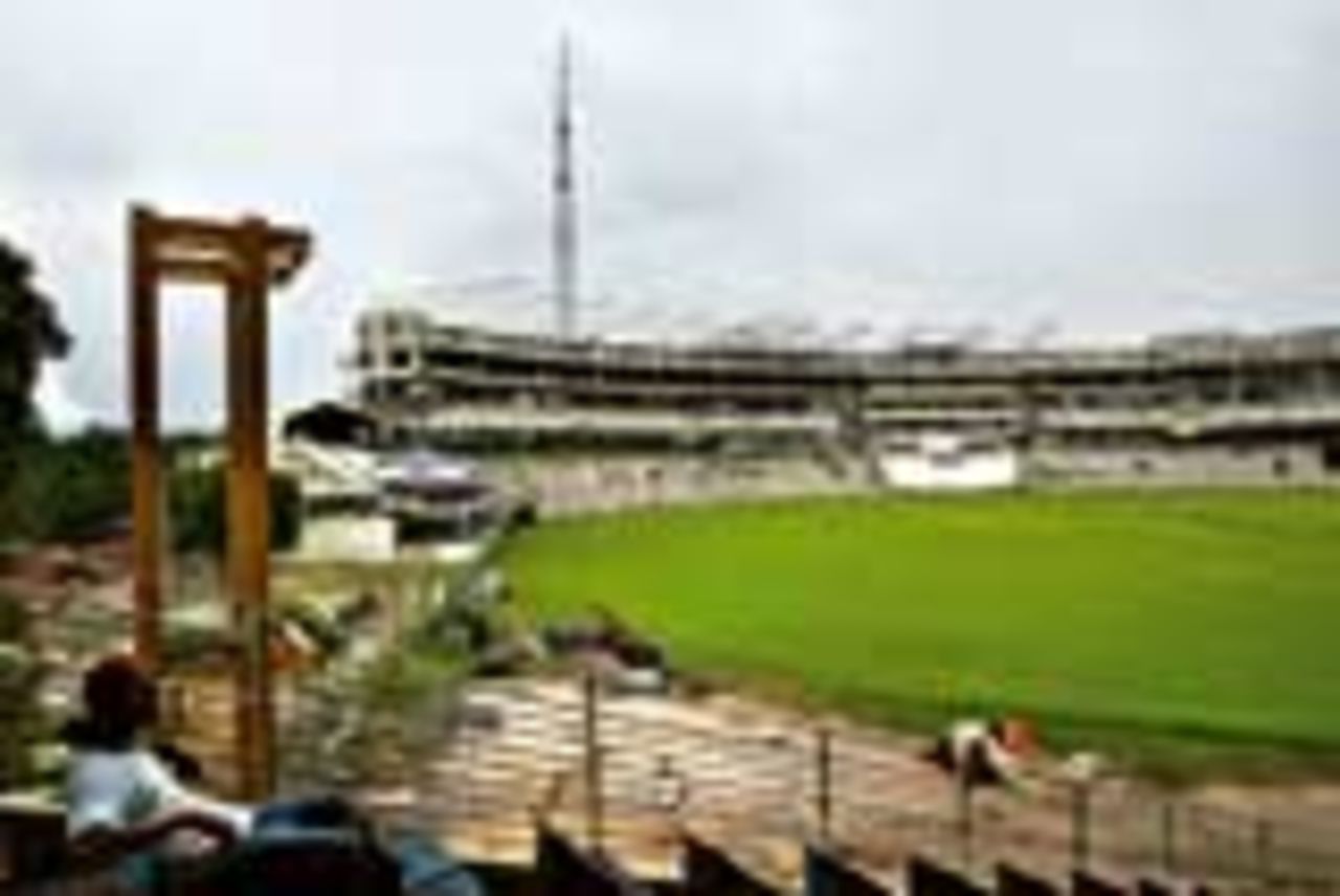 Construction underway at Sabina Park, Jamaica in October 2006