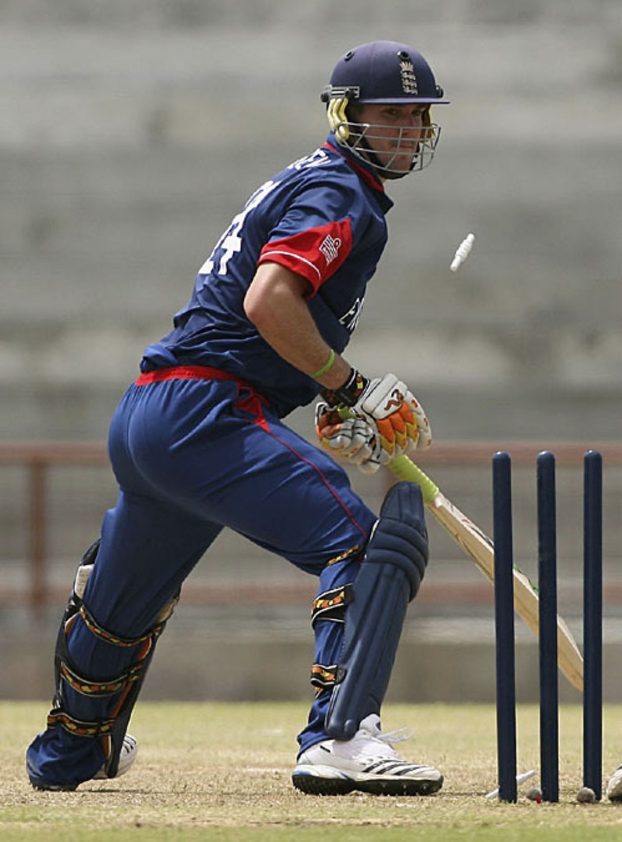 Kevin Pietersen is stumped by Dean Minors, England v Bermuda, World Cup warm-up, Arnos Vale, March 5, 2007