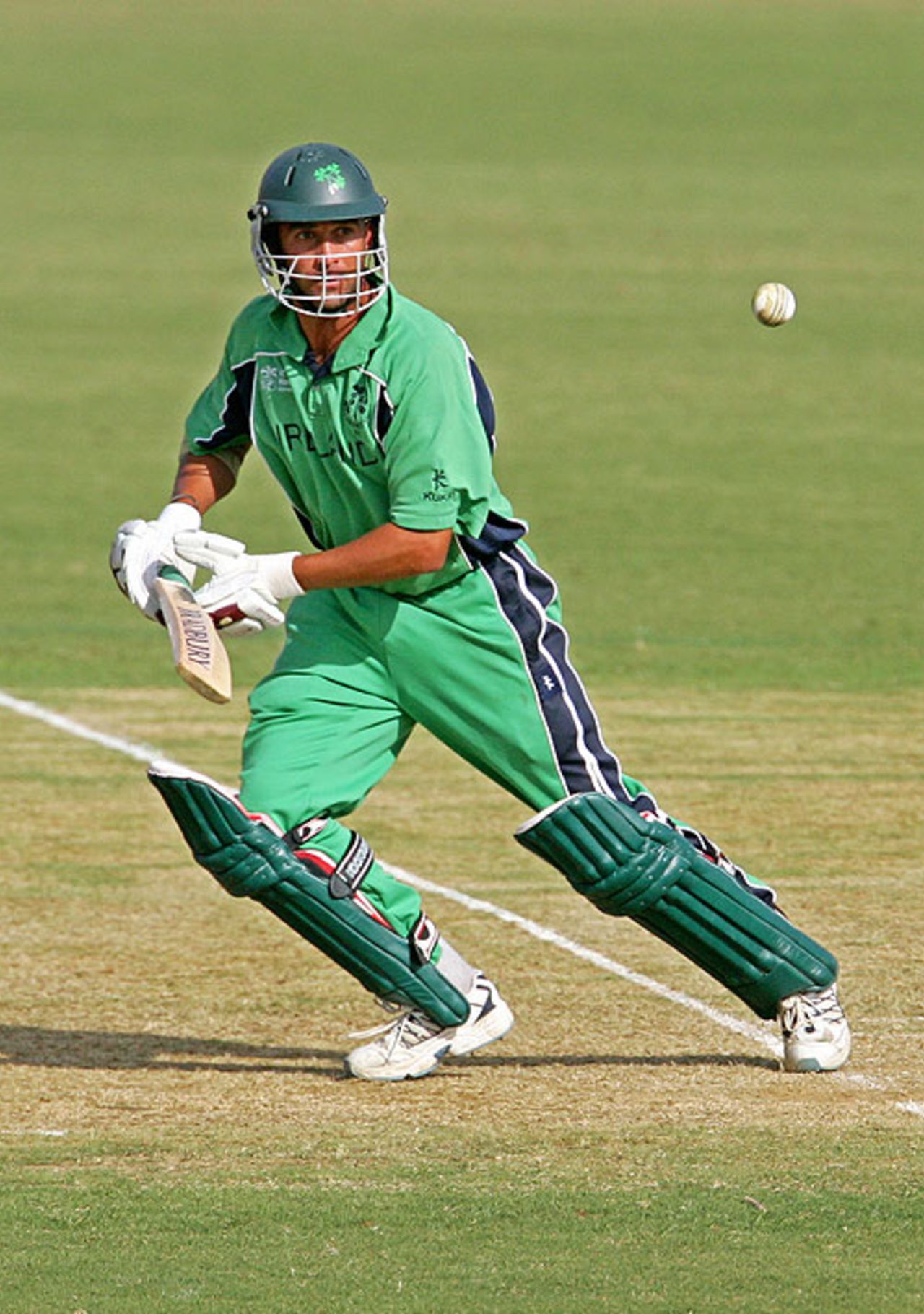 Andre Botha chops one square during his innings of 40, World Cup warm-up: Ireland v South Africa, Port-of-Spain, March 5, 2007