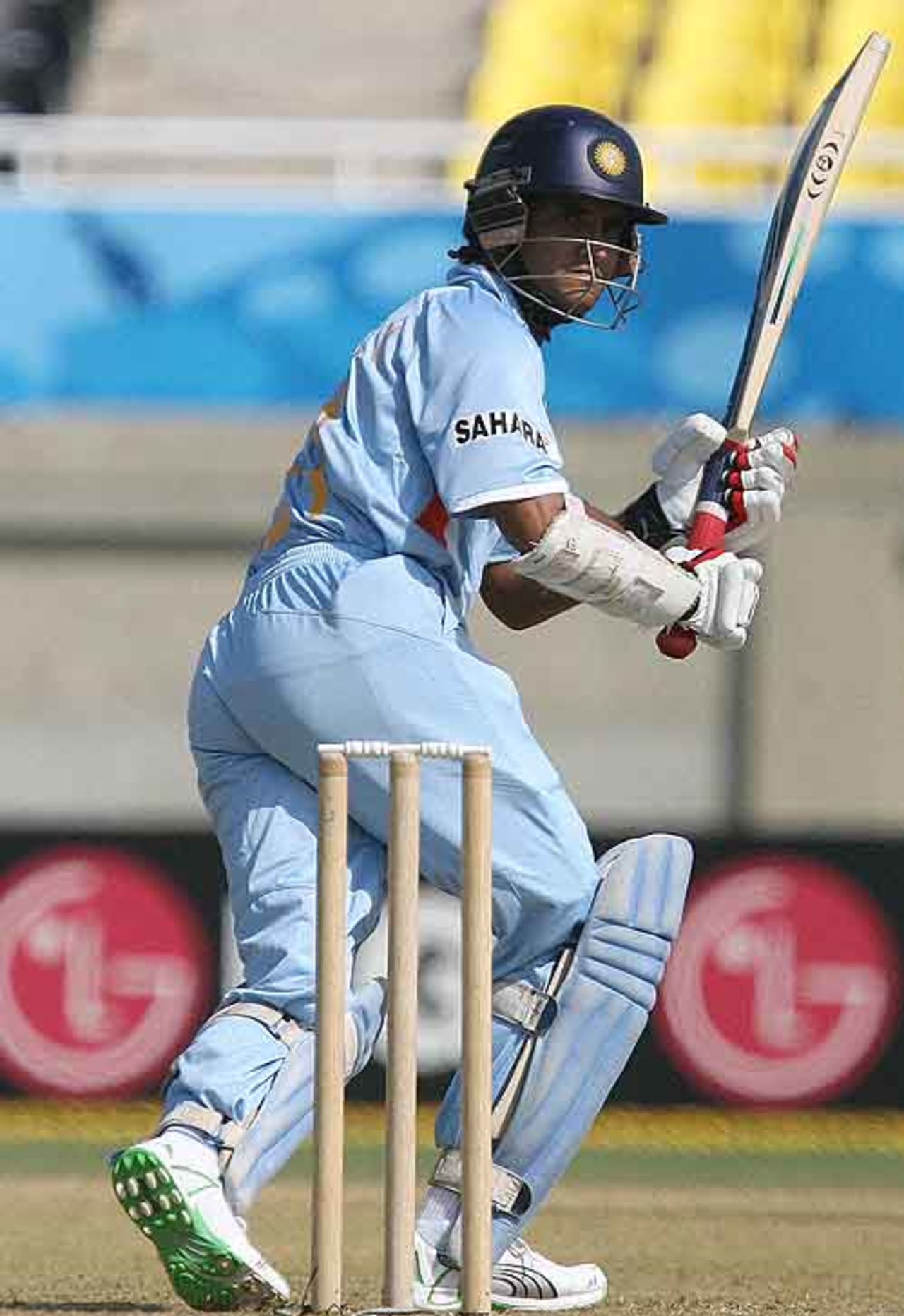 Sourav Ganguly turns one off his pads, India v Netherlands, warm-up match, Jamaica, March 6, 2007