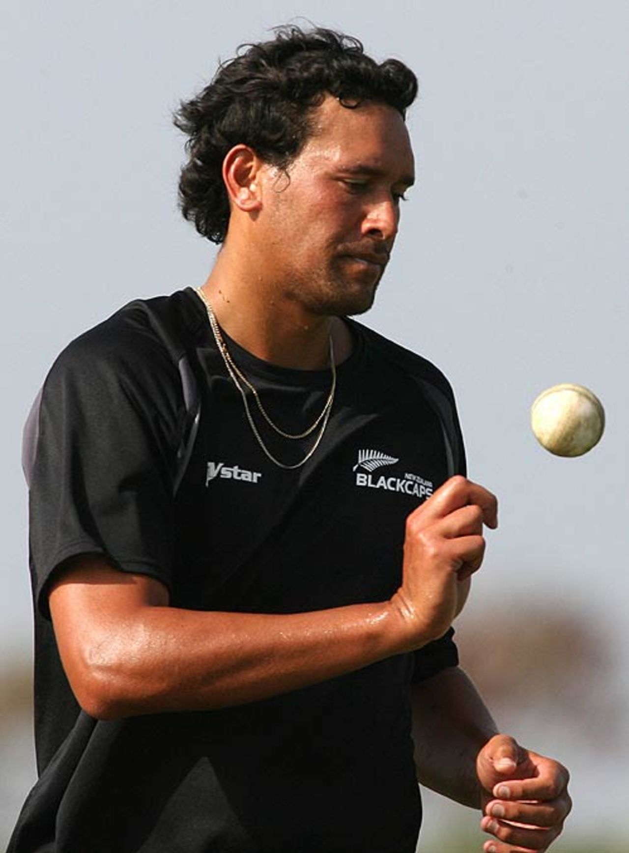 Daryl Tuffey works on his bowling, Bridgetown, Barbados, March 7, 2007