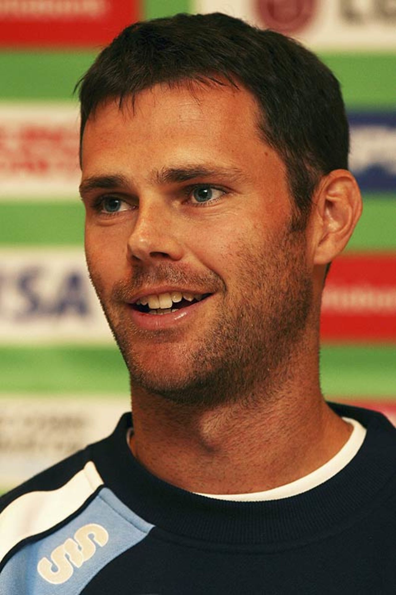 Craig Wright, the Scotland captain, speaks to reporters at a press conference, Montego Bay, Jamaica, March 10, 2007