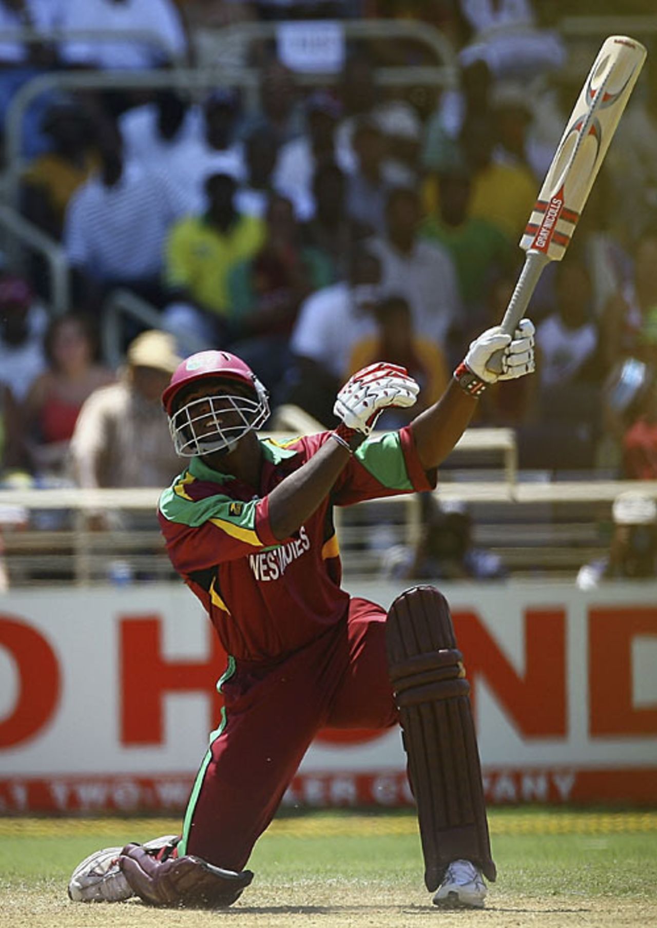 Dwayne Smith spoons one over cover, West Indies v Pakistan, Group D, Kingston, 2007 World Cup, March 13, 2007