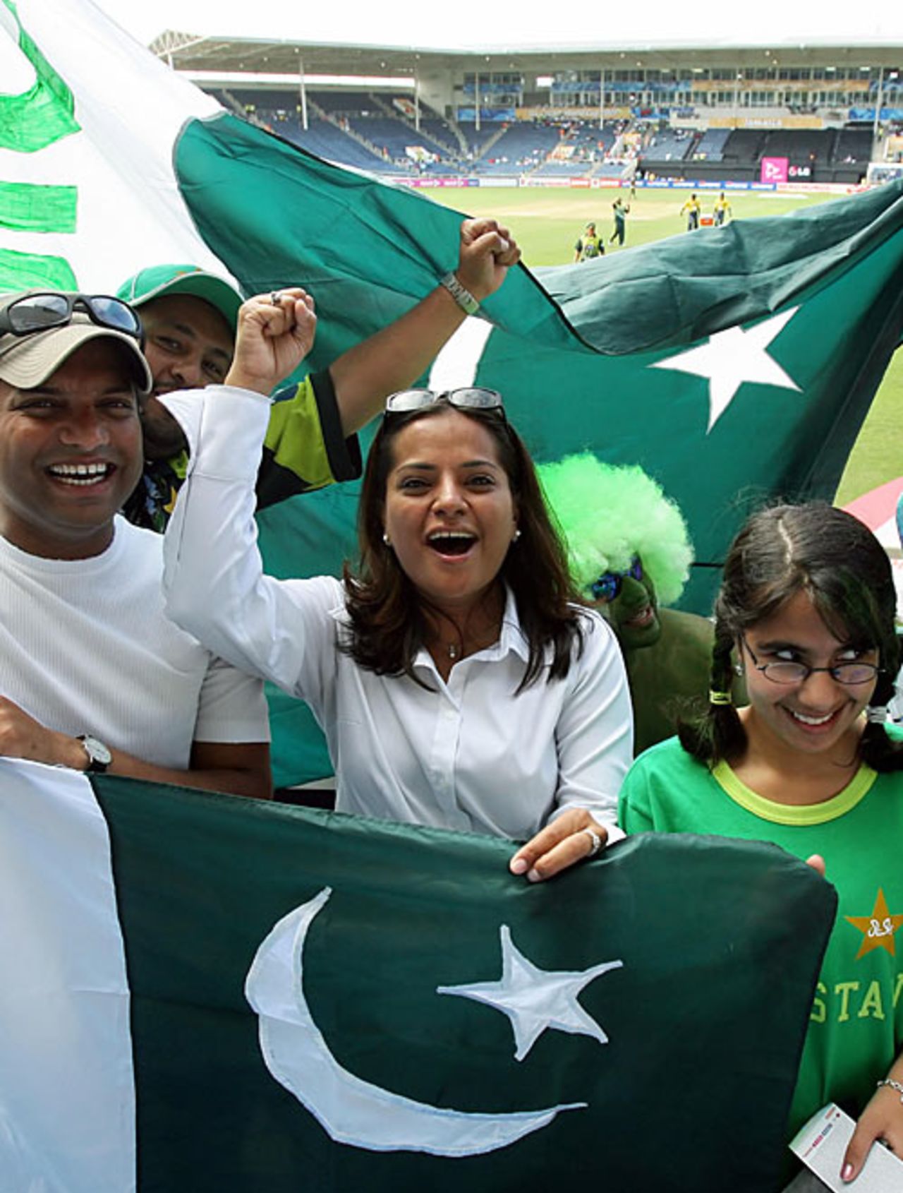 Pakistan fans cheer on their side against Ireland, Ireland v Pakistan, Group D, Jamaica, March 17, 2007