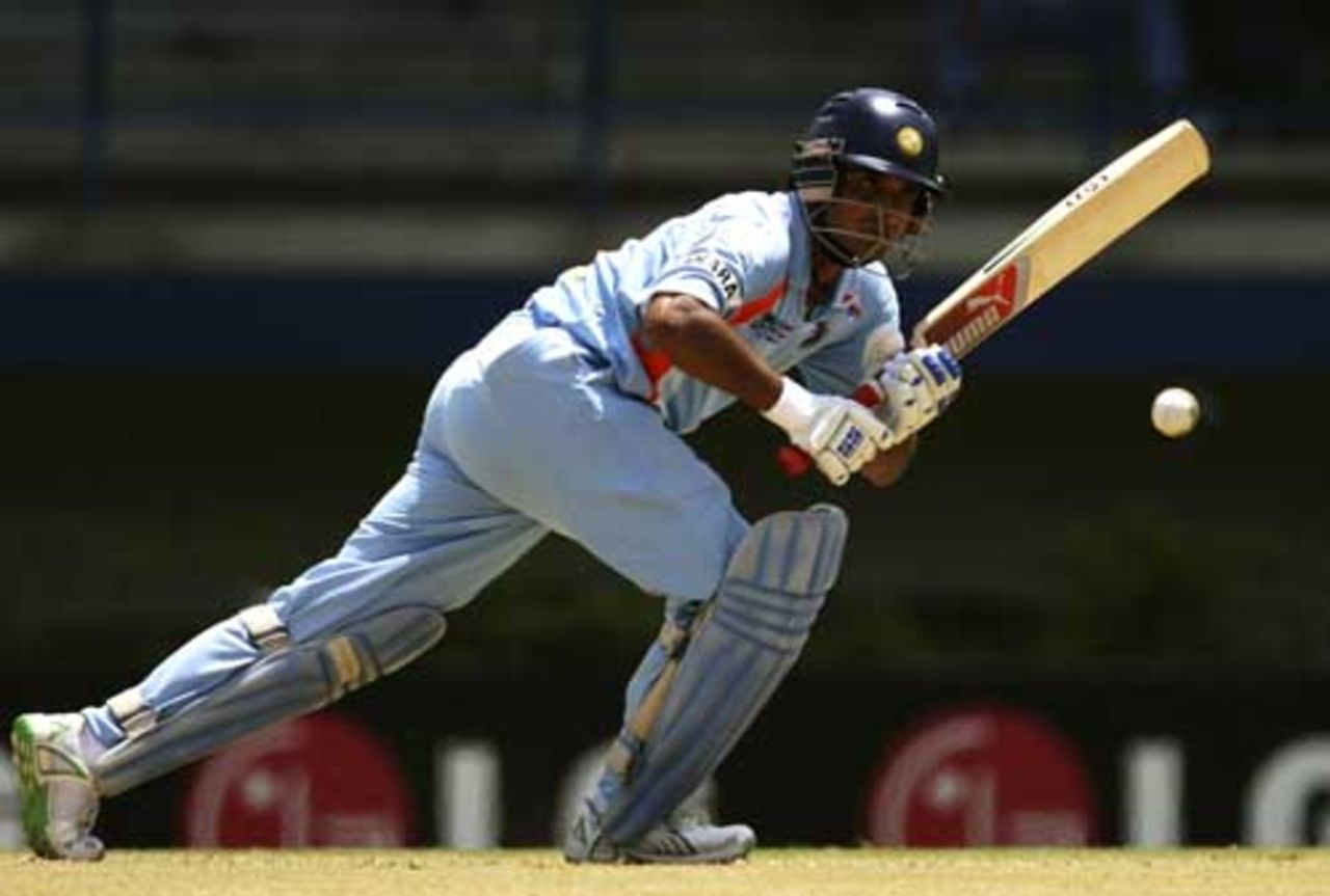 Sourav Ganguly's cautious half-century steered India out of more trouble after they collapsed to 72 for 4