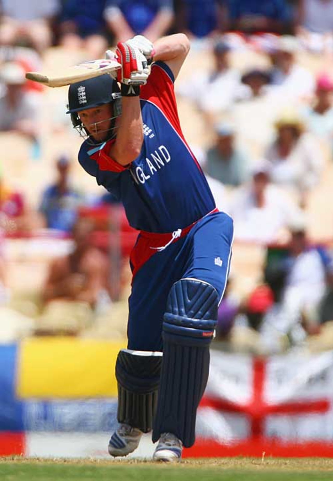 Paul Collingwood drives during his brisk half-century, Canada v England, Group C, St Lucia, March 18, 2007