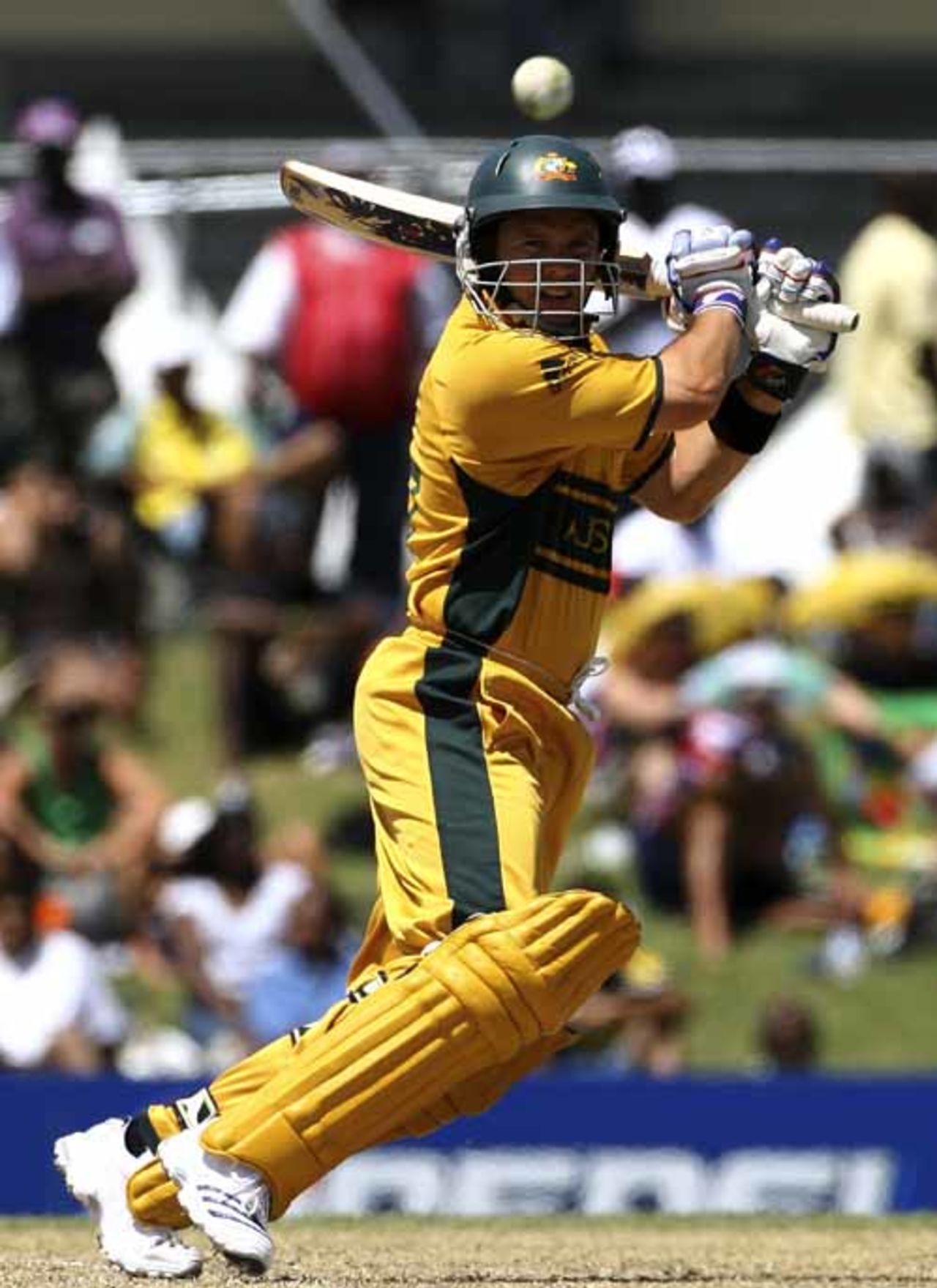 Brad Hodge cuts to point, Australia v Netherlands, Group A, St Kitts, March 18, 2007