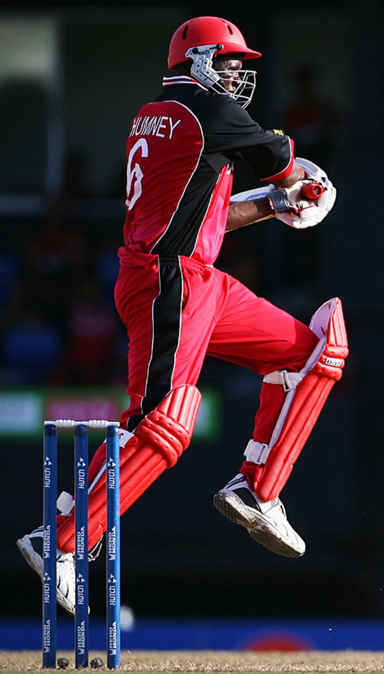 With a flourish, Desmond Chumney slaps one through the covers, Canada v England, Group C, St Lucia, March 18, 2007
