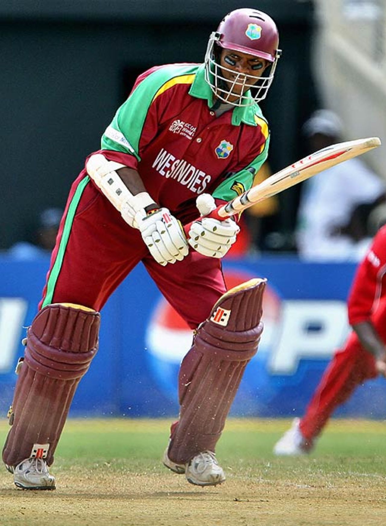 Shivnarine Chanderpaul works to leg in typical style, West Indies v Zimbabwe, Group D , Jamaica, March 19, 2007
