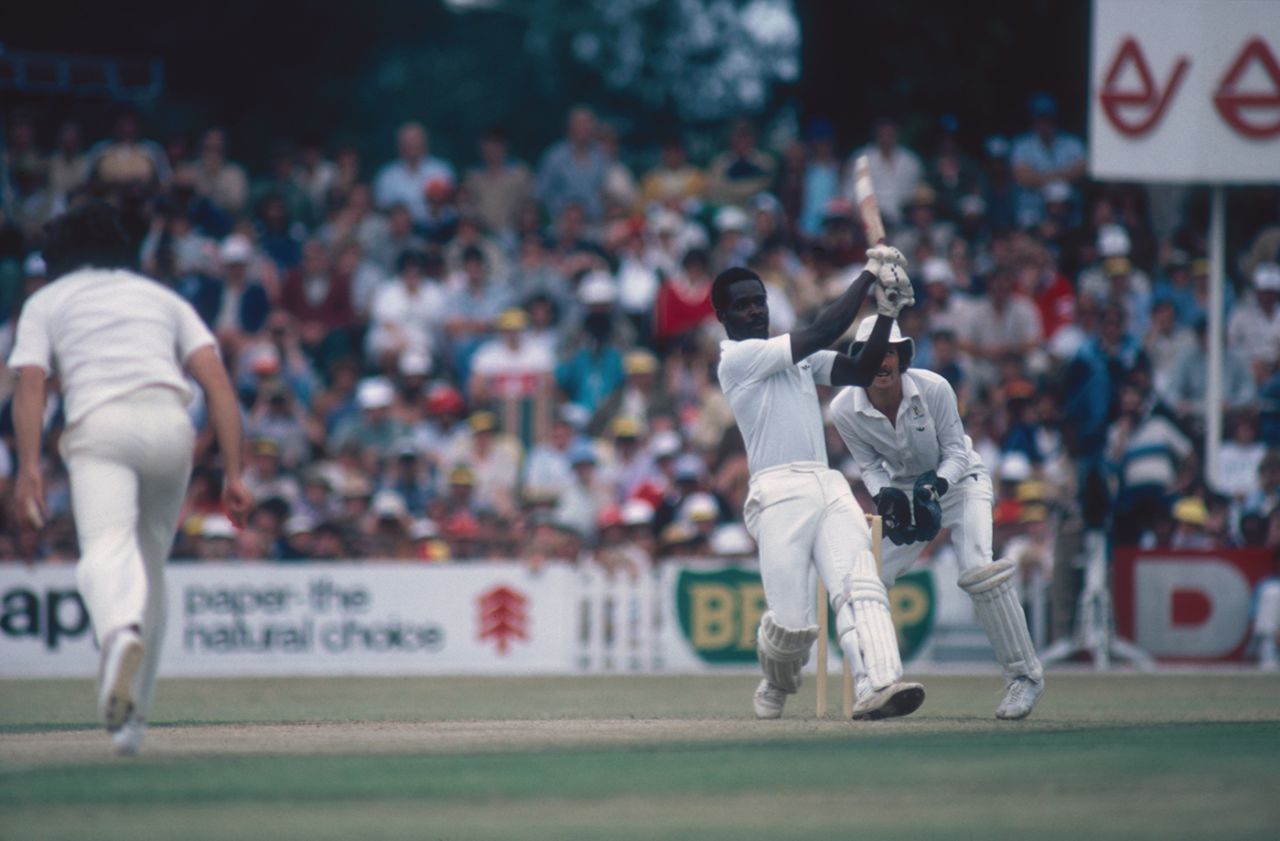 Collis King on his way to 60 during the West Indies rebel tour of South Africa, South Africa v West Indies, 6th ODI, Durban, February 13, 1983
