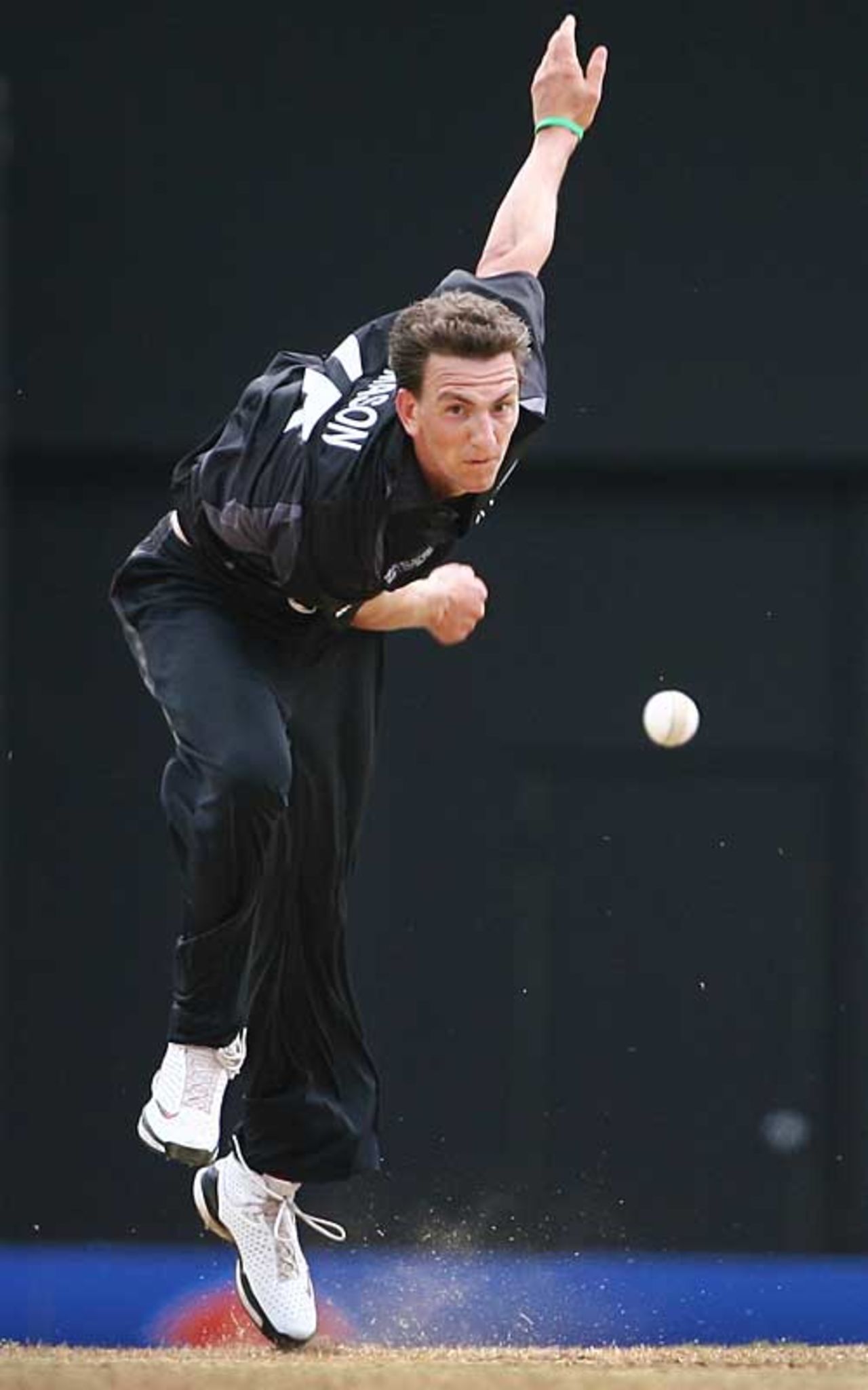 Michael Mason took two wickets in his first spell as Kenya slumped, Kenya v New Zealand, Group C, St Lucia, March 20, 2007