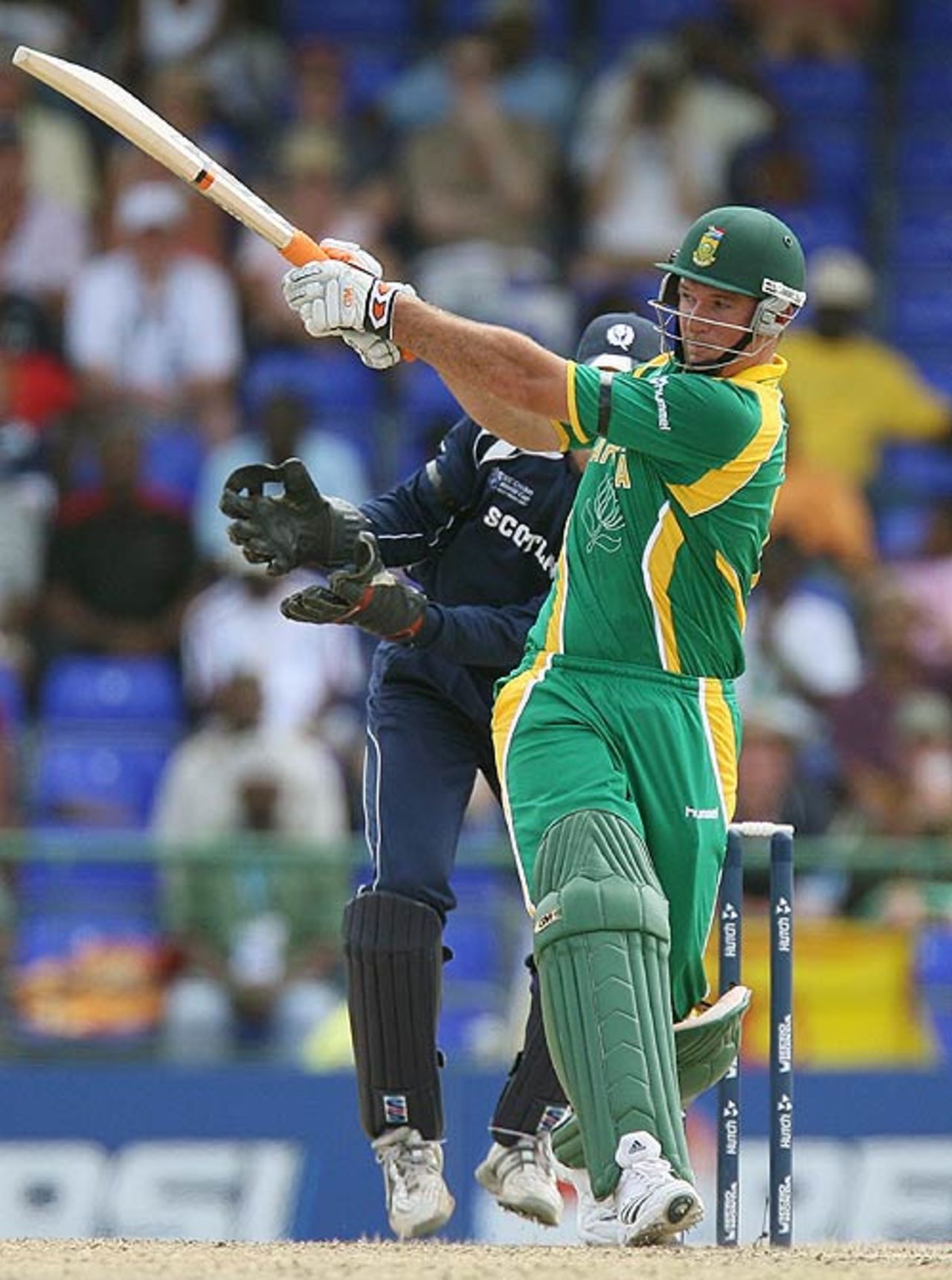 Graeme Smith pulls to the fence, Scotland v South Africa, Group A, St Kitts, March 20, 2007