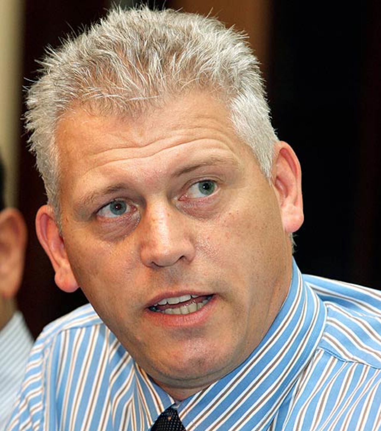 Mark Shields, the deputy police commissioner, addresses the media regarding the death of Bob Woolmer, Kingston,  March 20, 2007