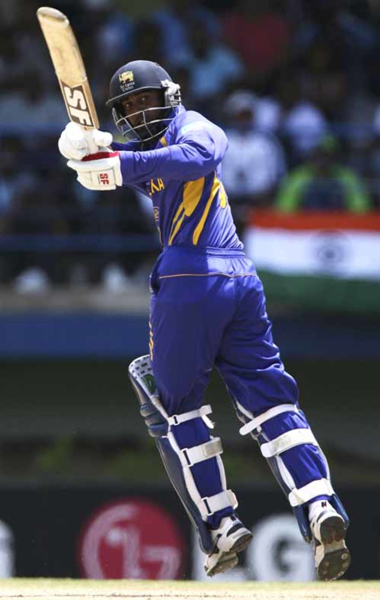 Chamara Silva turns one down the leg side, India v Sri Lanka, Group B, Trinidad, March 23, 2007