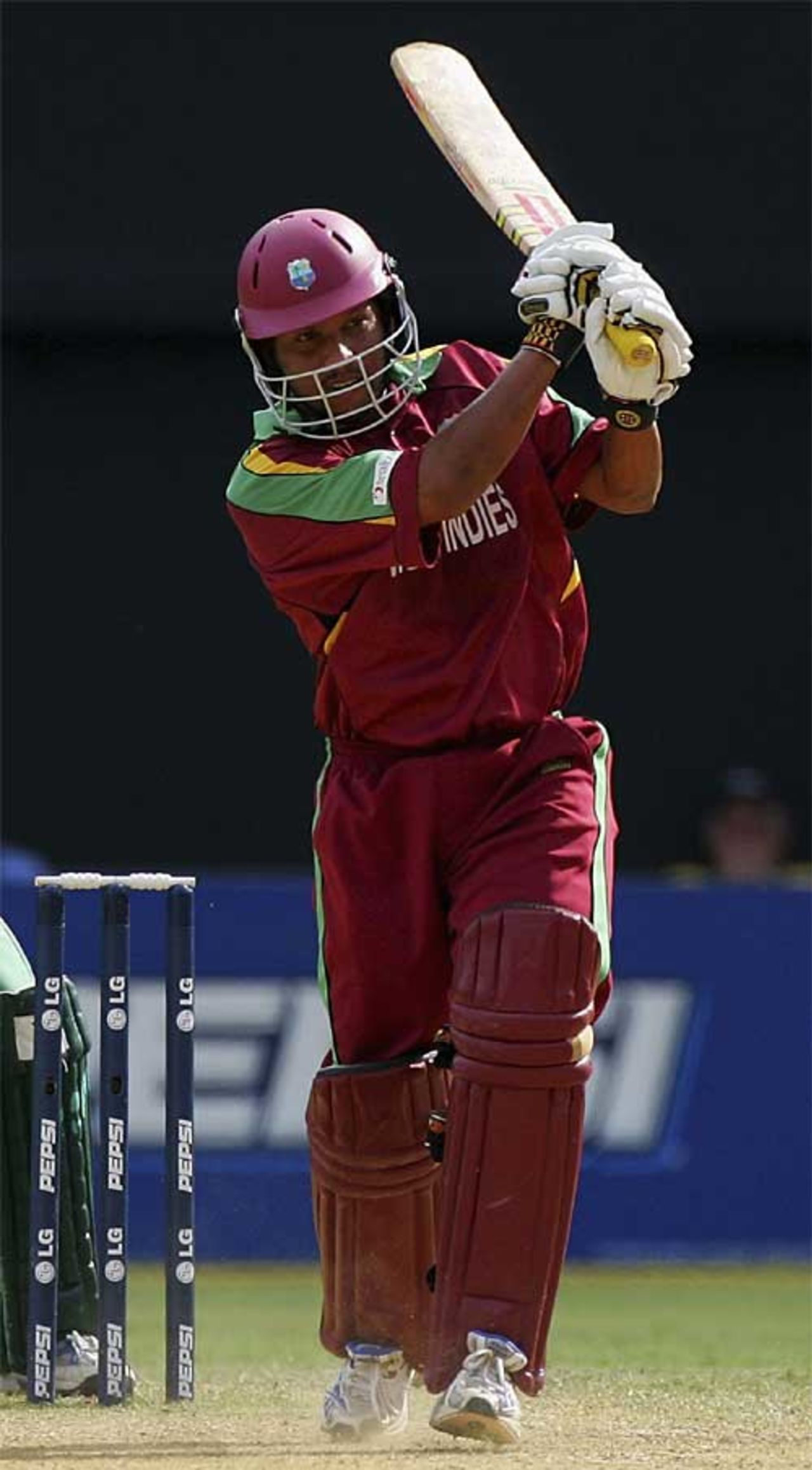 Ramnaresh Sarwan helps West Indies towards victory with a second-wicket century stand with Shivnarine Chanderpaul, West Indies v Ireland, Group D, Kingston, March 23, 2007