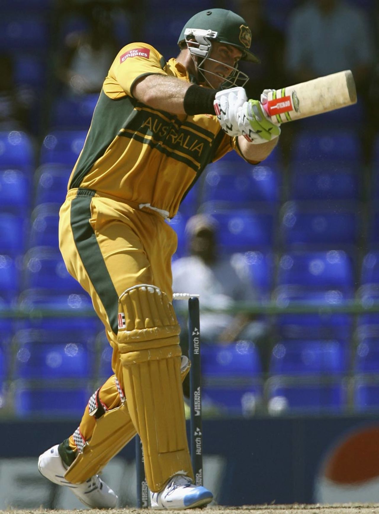 Matthew Hayden powers one straight en route to his quick ton, Australia v South Africa, Group A, St Kitts, March 24, 2007