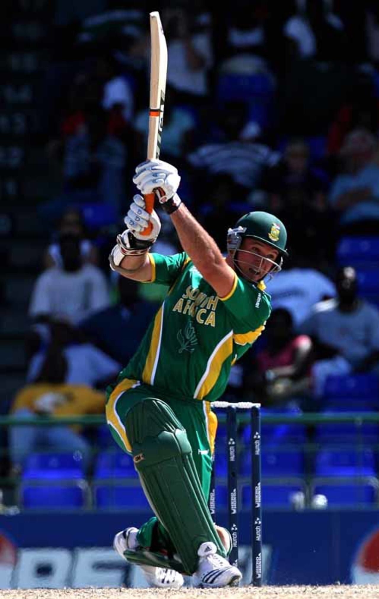 Graeme Smith launches into a booming drive, Group A, St Kitts, March 24, 2007