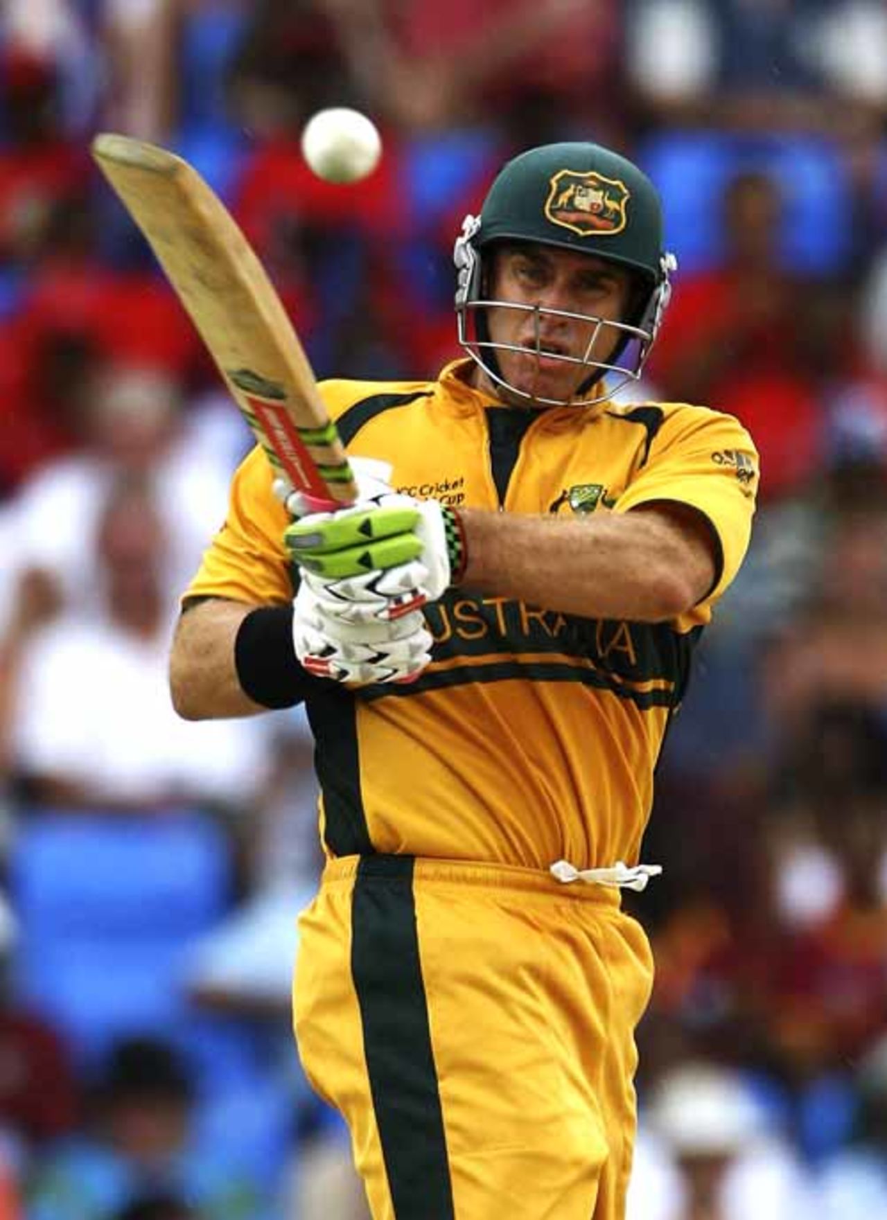 Matthew Hayden bludgeons one to the leg side, West Indies v Australia, Super Eights, Antigua, March 27, 2007