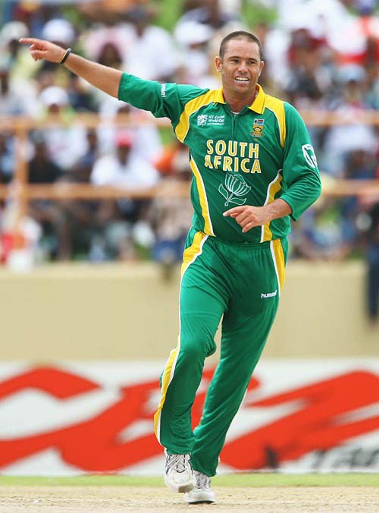 Andrew Hall dismissed Kumar Sangakkara for 28, South Africa v Sri Lanka, Super Eights, Guyana, March 28, 2007