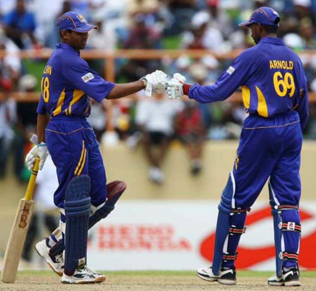 Russel Arnold and Tillakaratne Dilshan added 97 for the sixth wicket, South Africa v Sri Lanka, Super Eights, Guyana, March 28, 2007