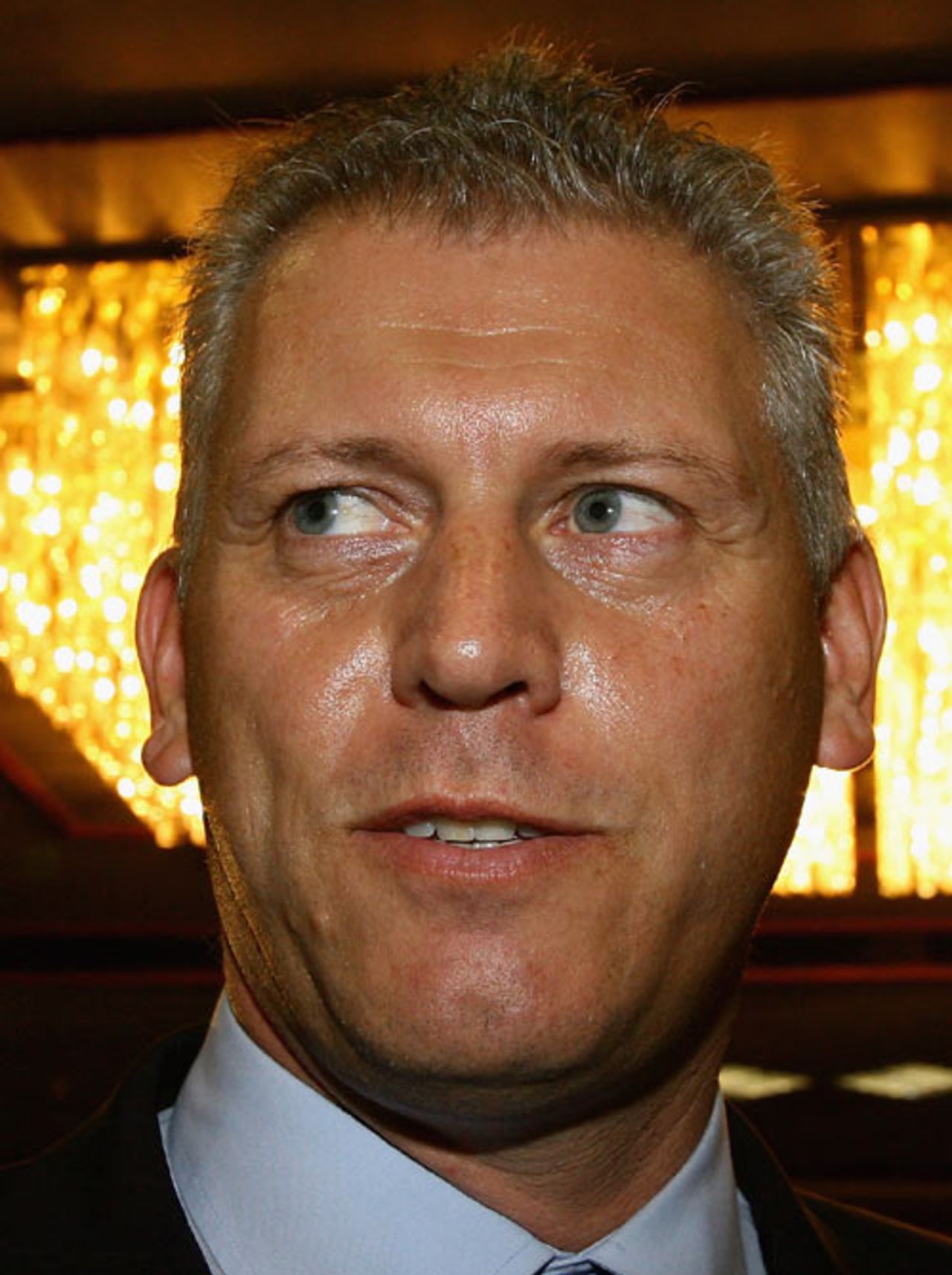 Mark Shields, Jamaica's deputy commissioner of police, talks to the media, Pegasus Hotel, Kingston, March 22, 2007