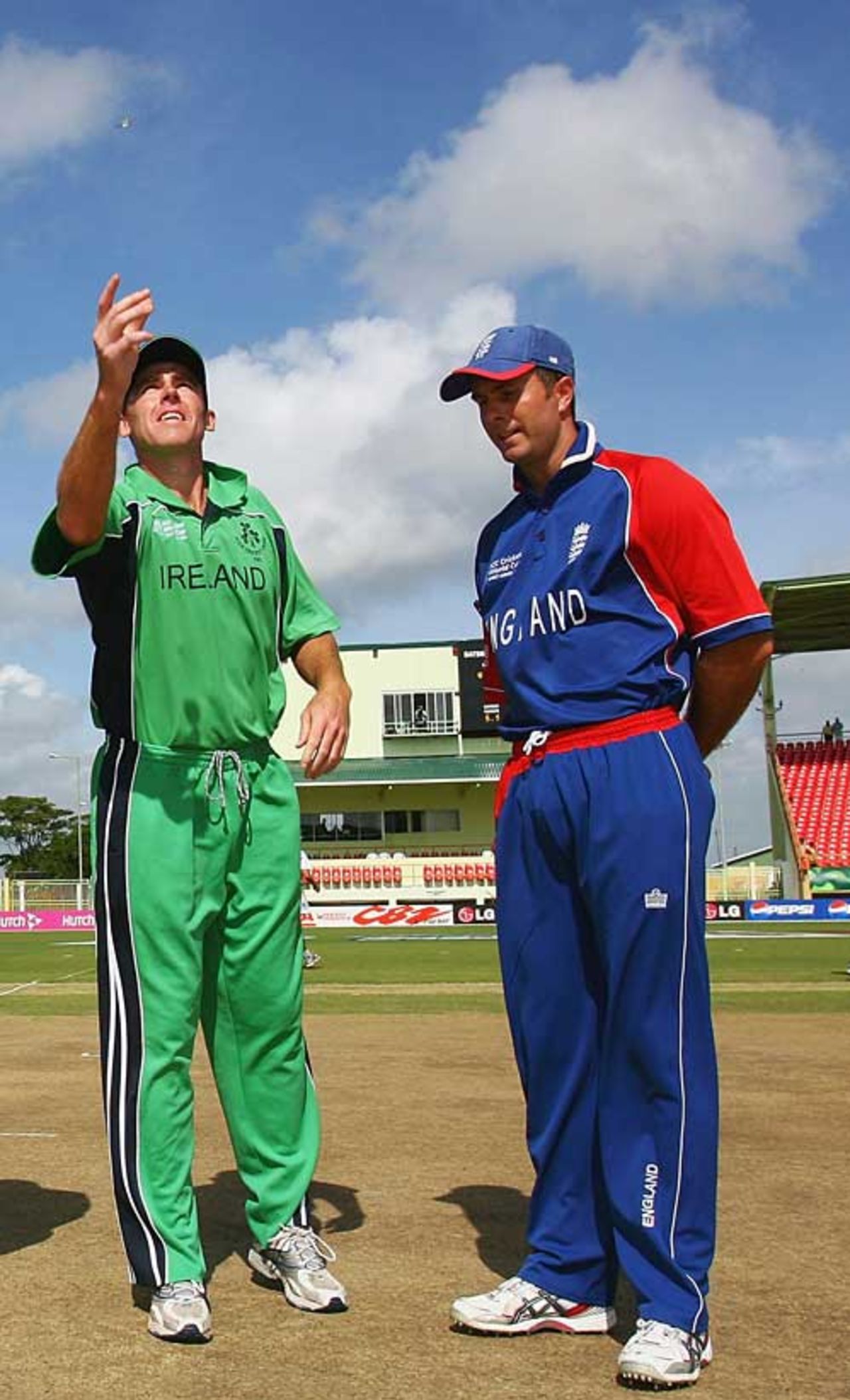 Michael Vaughan won the toss and decided to bat, England v Ireland, Super Eights, Guyana, March 30, 2007