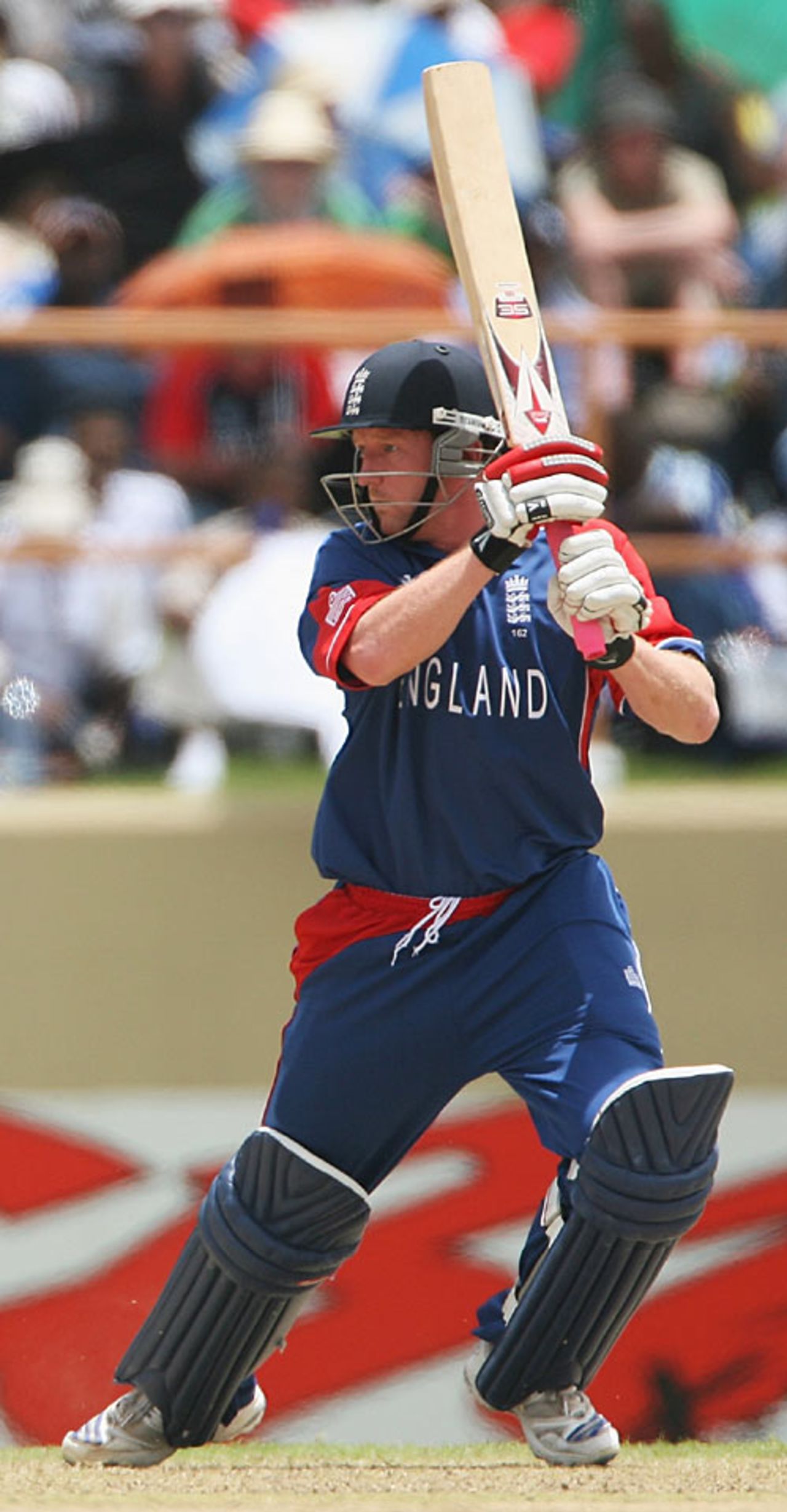 Paul Collingwood cuts behind point, England v Ireland, Super Eights, Guyana, March 30, 2007
