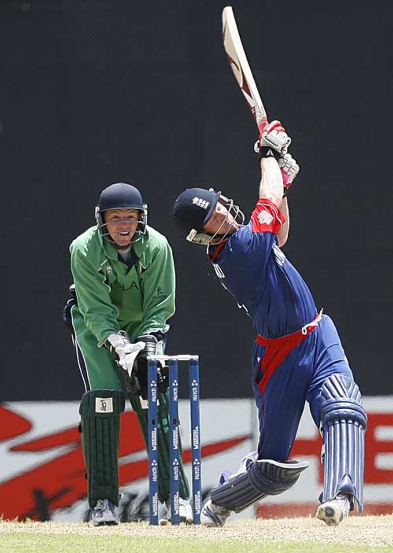 Paul Collingwood launches one of his three sixes, England v Ireland, Super Eights, Guyana, March 30, 2007