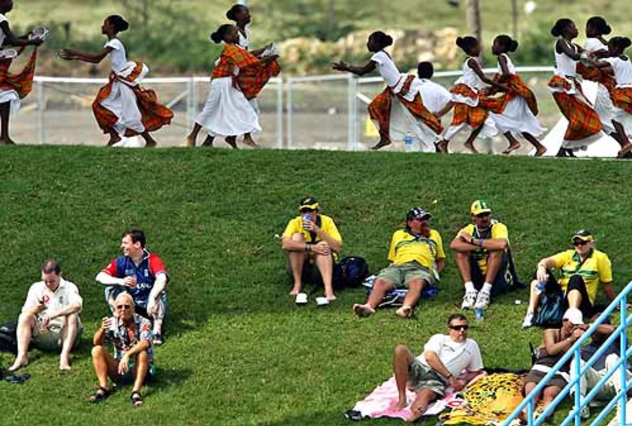 Fans wait for the match to start at Sir Vivian Richards Stadium in Antigua, Australia v Bangladesh, Super Eights, Antigua, March 31, 2007