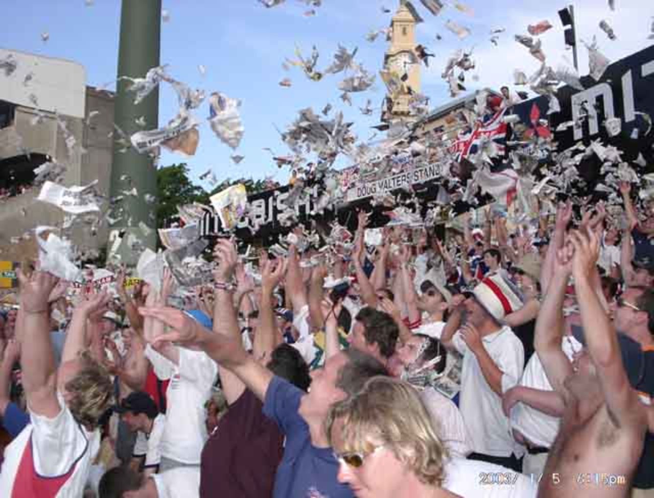 Crowd enjoying the match, England v Australia