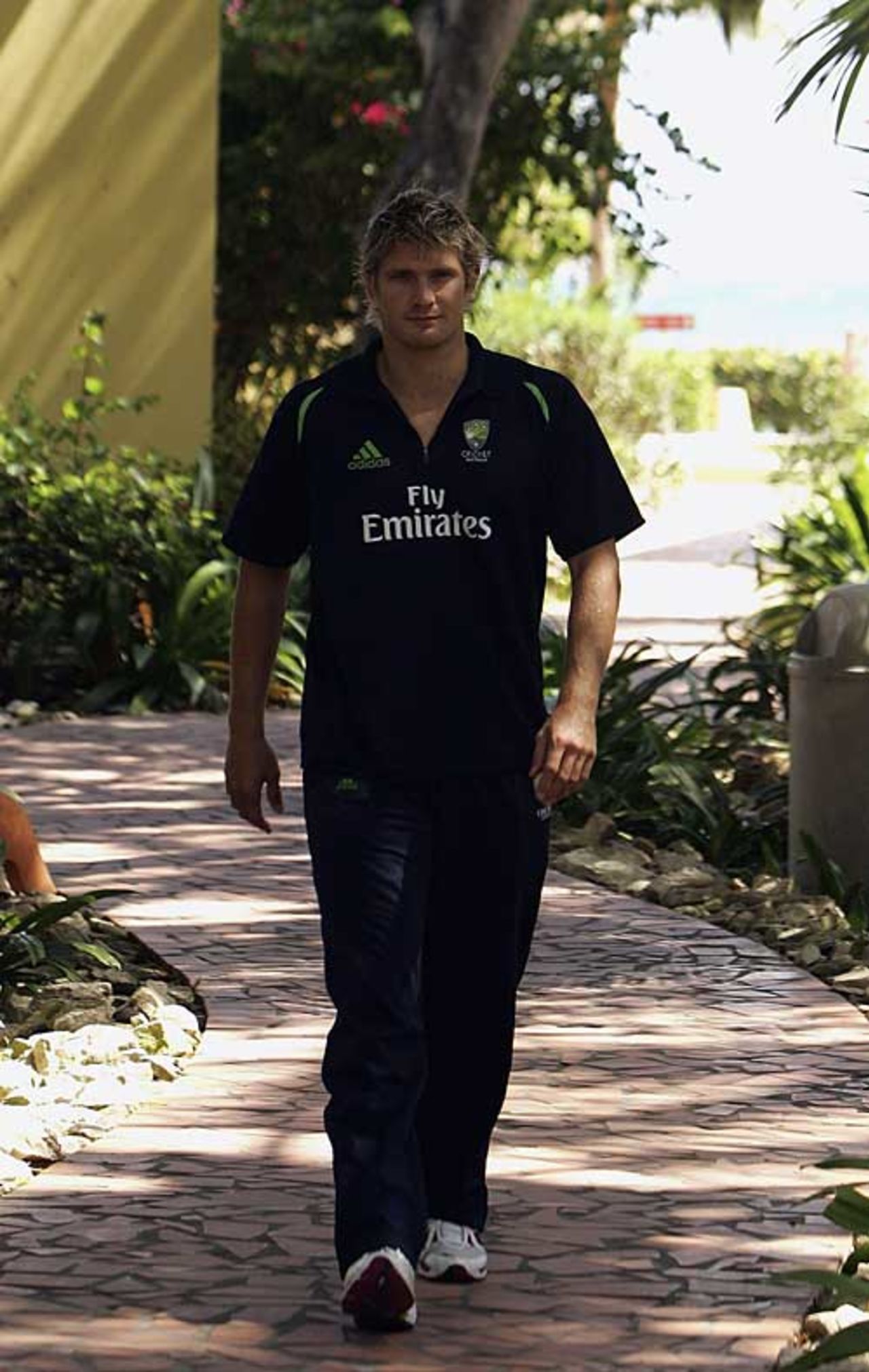 Shane Watson will learn his World Cup fate in a few days after injuring his calf against Bangladesh, Antigua, April 2, 2007