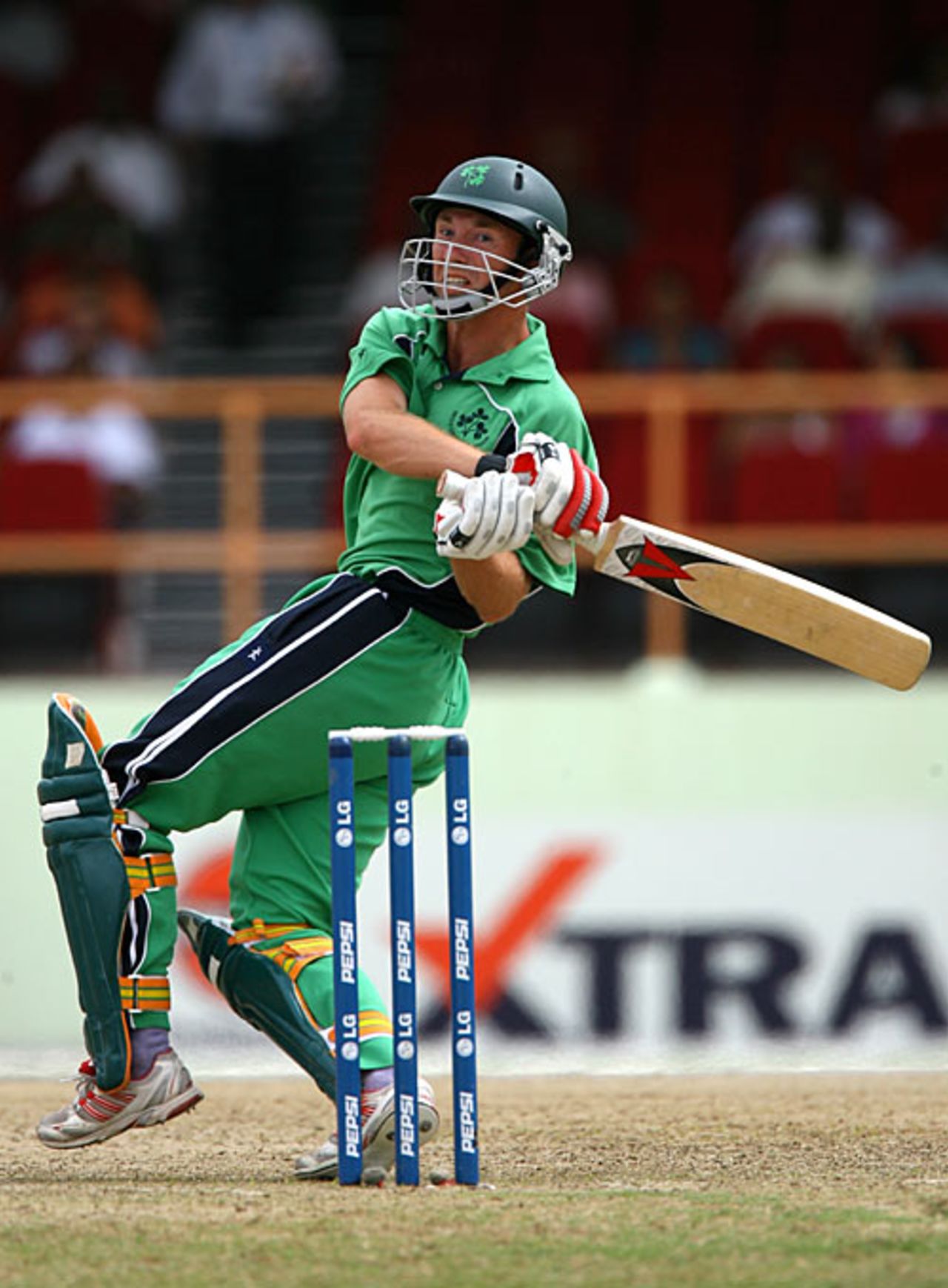 Andrew White pulls behind square, Ireland v South Africa, Guyana, April 3, 2007