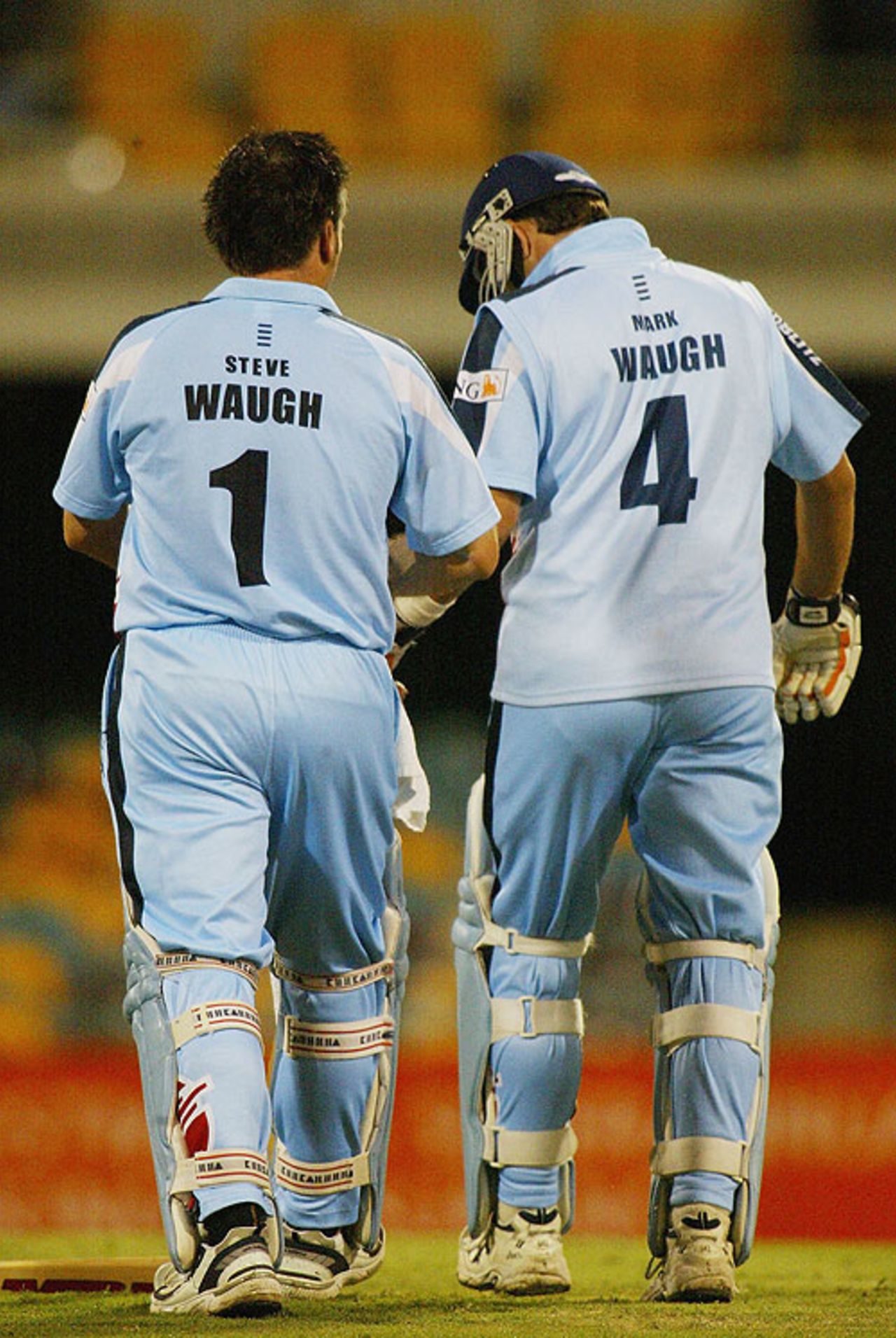 The Waugh twins in action for the NSW Blues, Queensland Bulls v New South Wales Blues, ING Cup, Brisbane, January 30, 2004