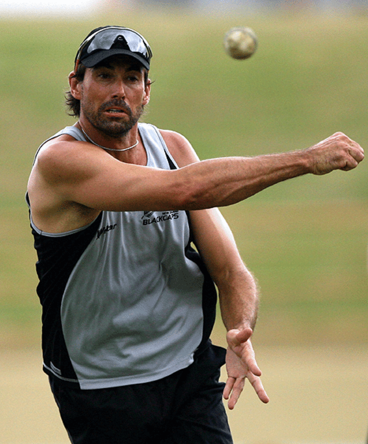 Stephen Fleming practices his throws, Guyana, April 5, 2007