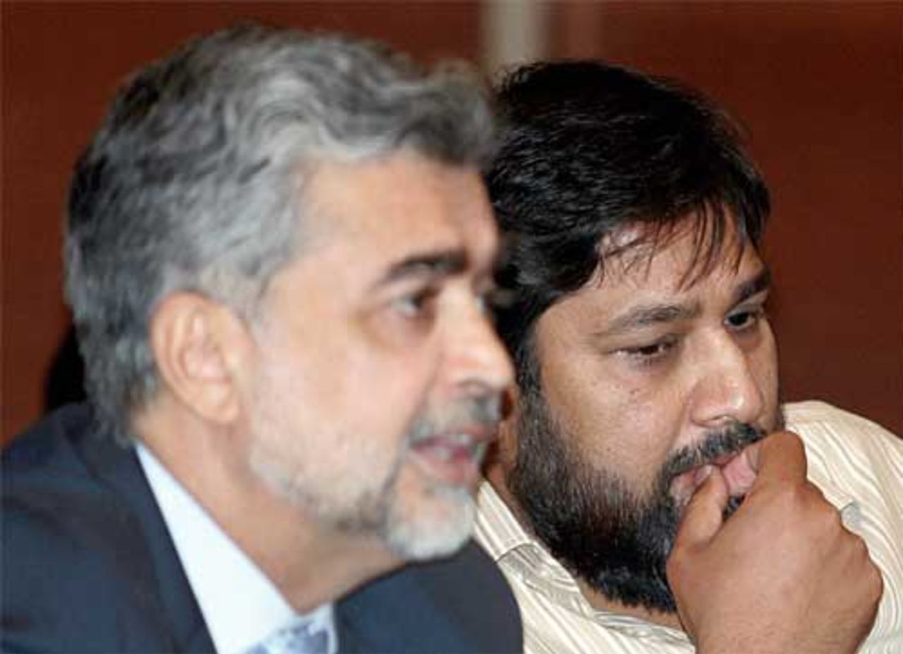 Nasim Ashraf, the PCB chairman, and Inzamam-ul-Haq appear at the National Assembly in Islamabad to explain Pakistan's World Cup , April 9, 2007
