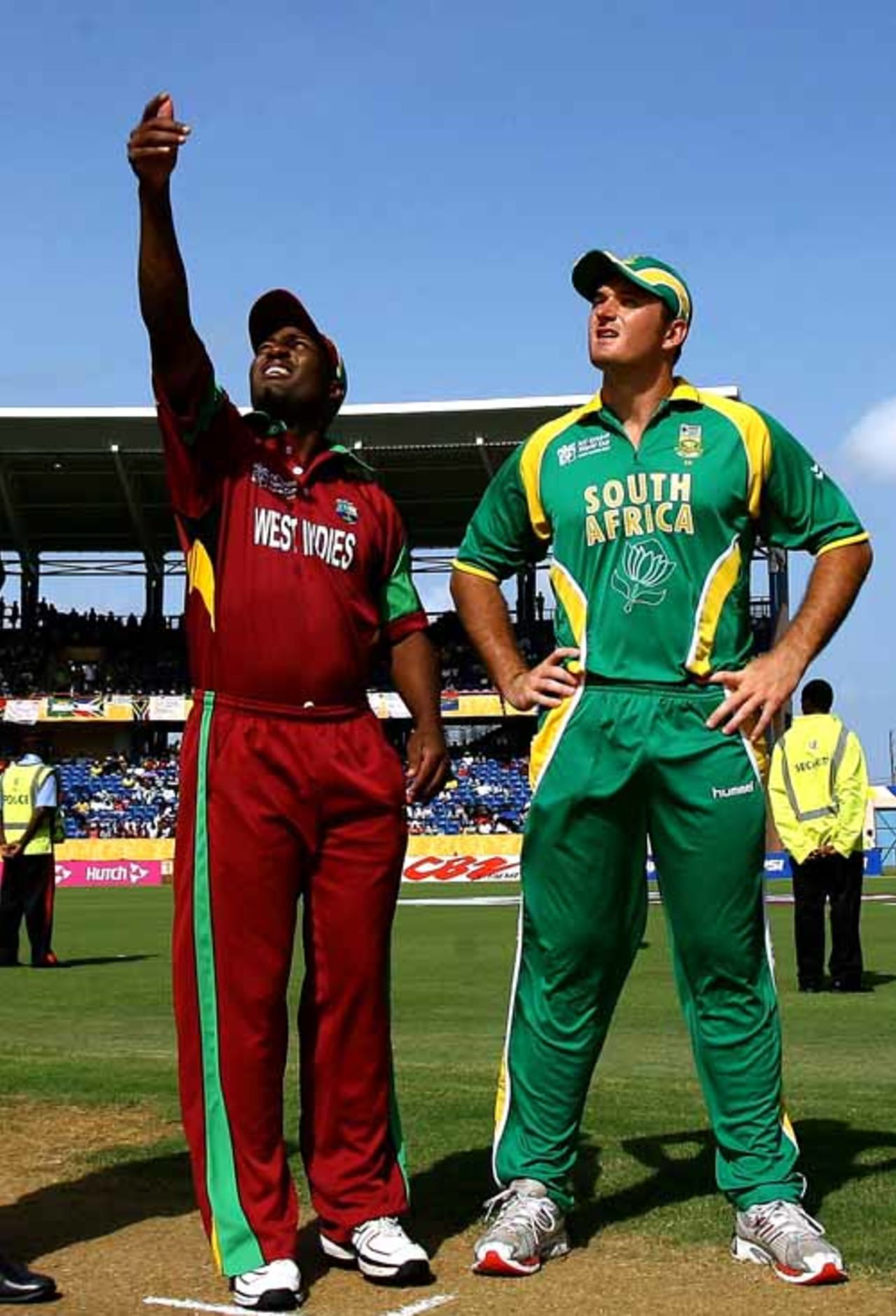 Brian Lara won the toss and chose to field, South Africa v West Indies, Grenada, April 10, 2007