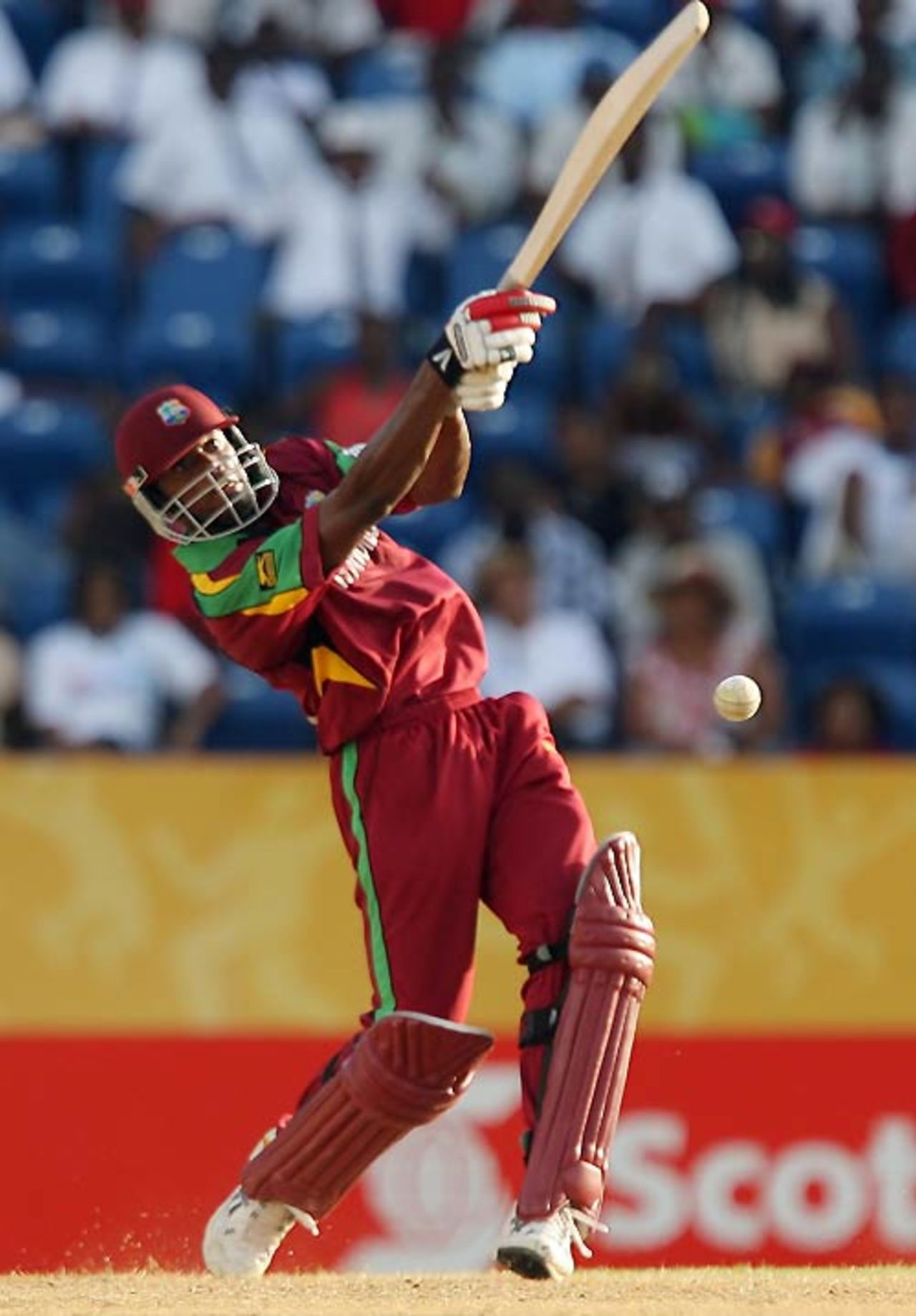 Daren Powell added some late fireworks in a lost cause, South Africa v West Indies, Super Eights, Grenada, April 10, 2007
