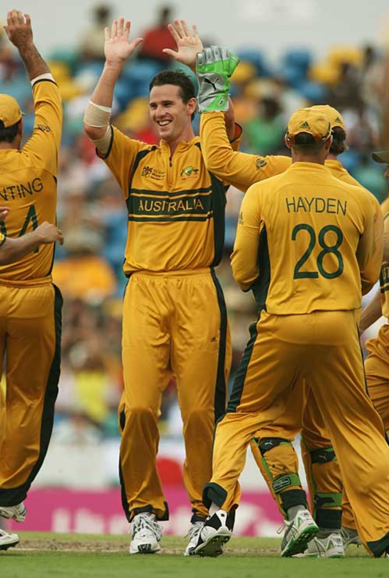 Shaun Tait grabbed two wickets in two balls as Ireland slumped, Australia v Ireland, Super Eights, Barbados, April 13, 2007