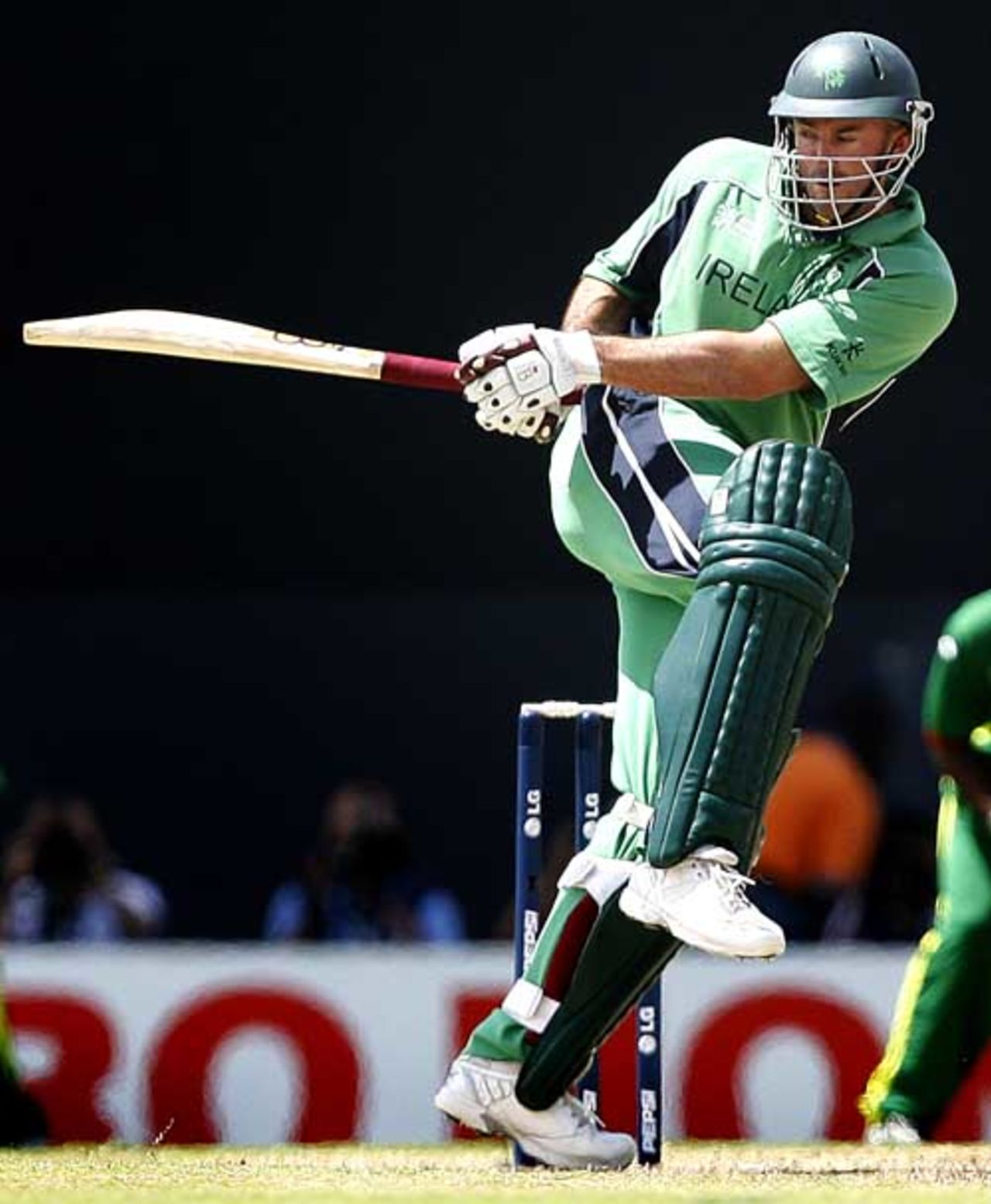 Jeremy Bray despatches on to the on side, Bangladesh v Ireland, Super Eights, Barbados, April 15, 2007