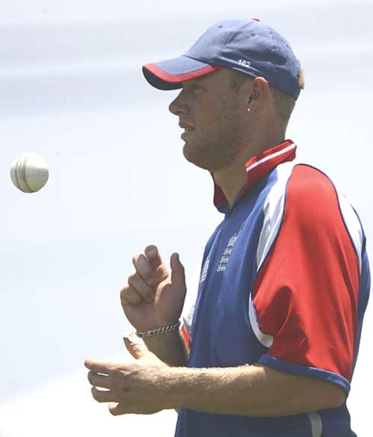 Andrew Flintoff shows he's fit during England's training session, Barbados, April 15, 2007