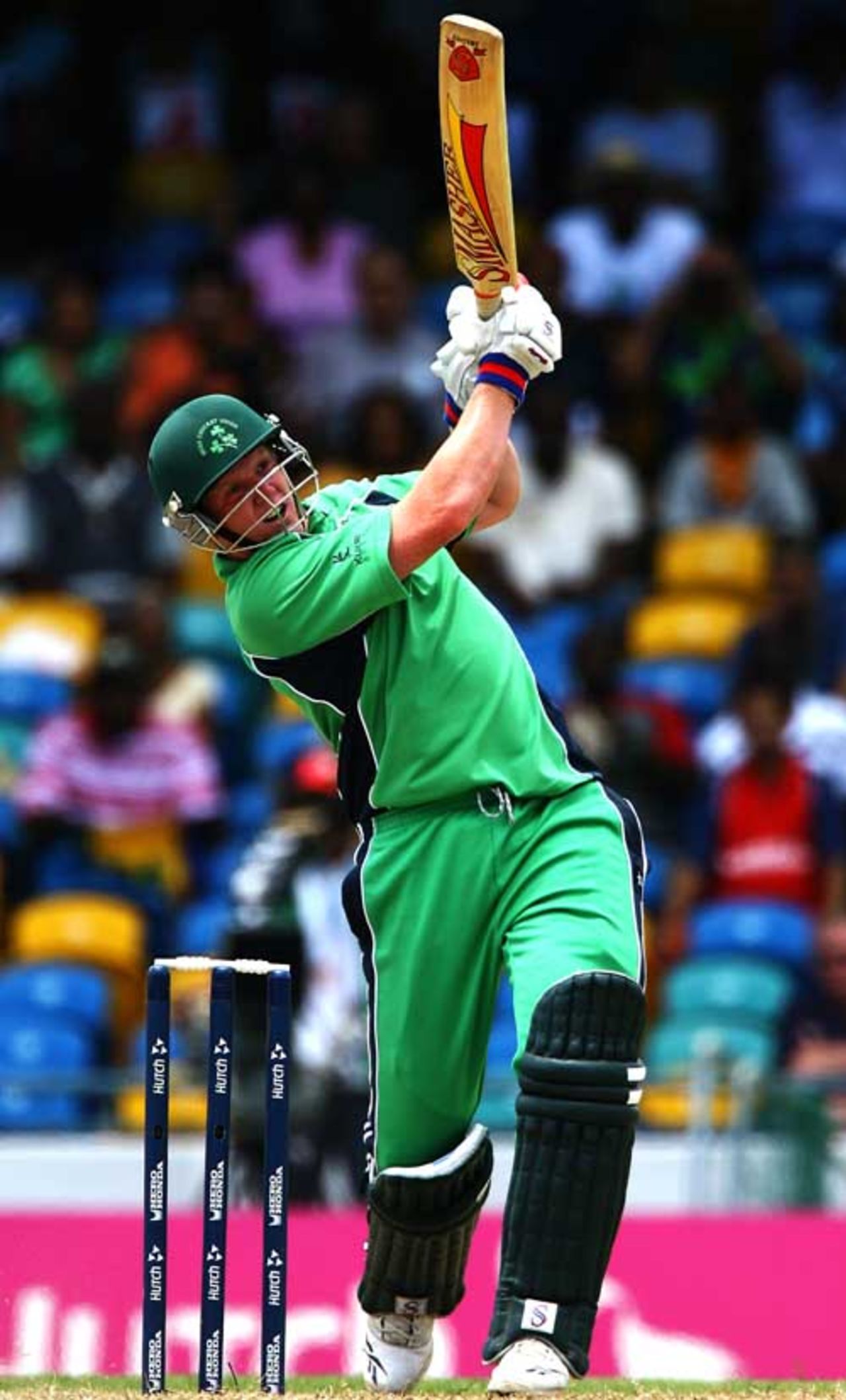Kevin O'Brien is in no mood to graft as he goes downtown, Bangladesh v Ireland, Super Eights, Barbados, April 15, 2007 
