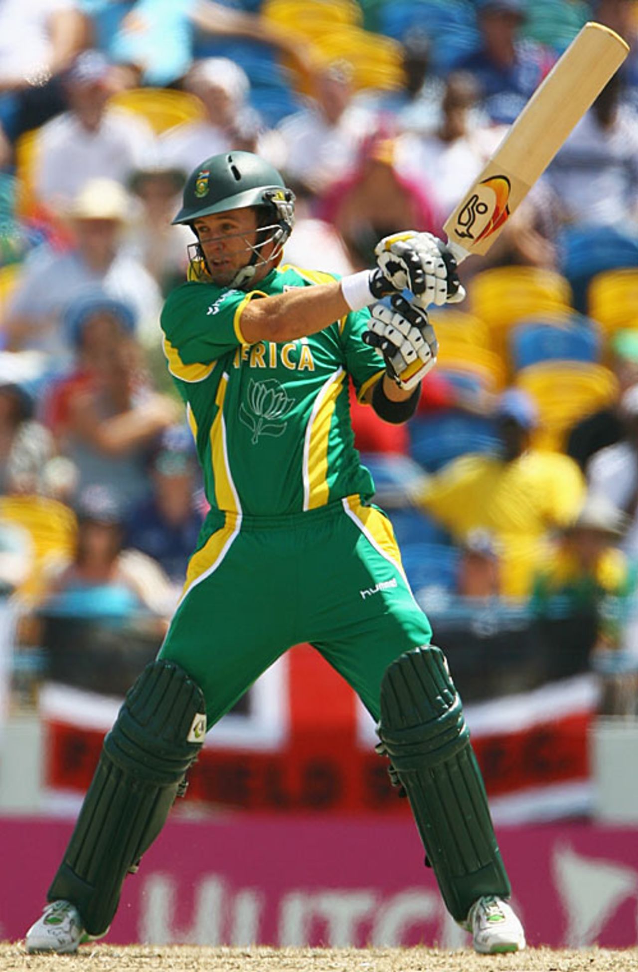Stand and deliver: AB de Villiers cuts powerfully for four, England v South Africa, Super Eights, Barbados, April 17, 2007