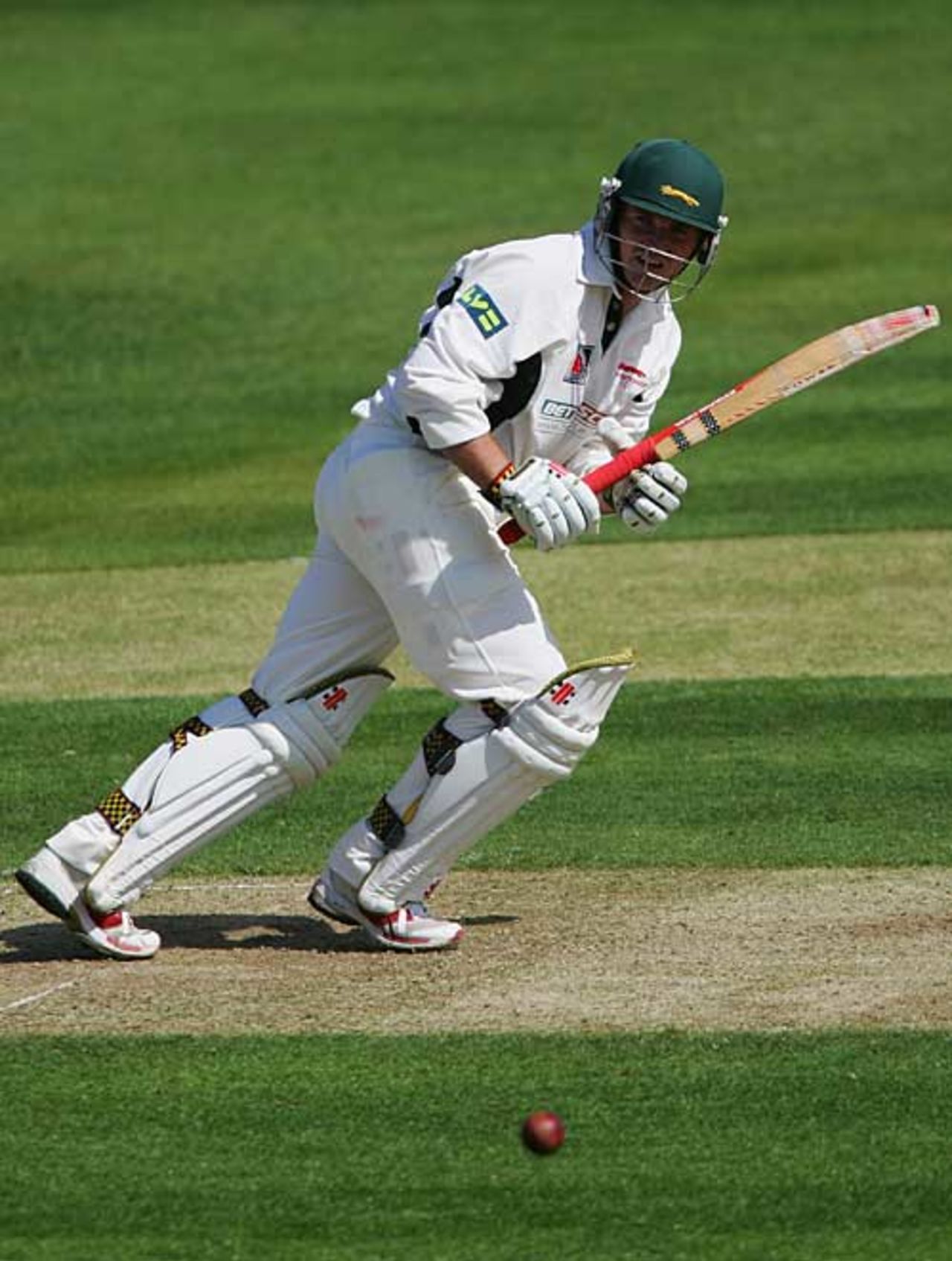John Maunders works the ball through square leg, Nottinghamshire v Leicestershire, County Championship, Division Two, Trent Bridge, April 18, 2007