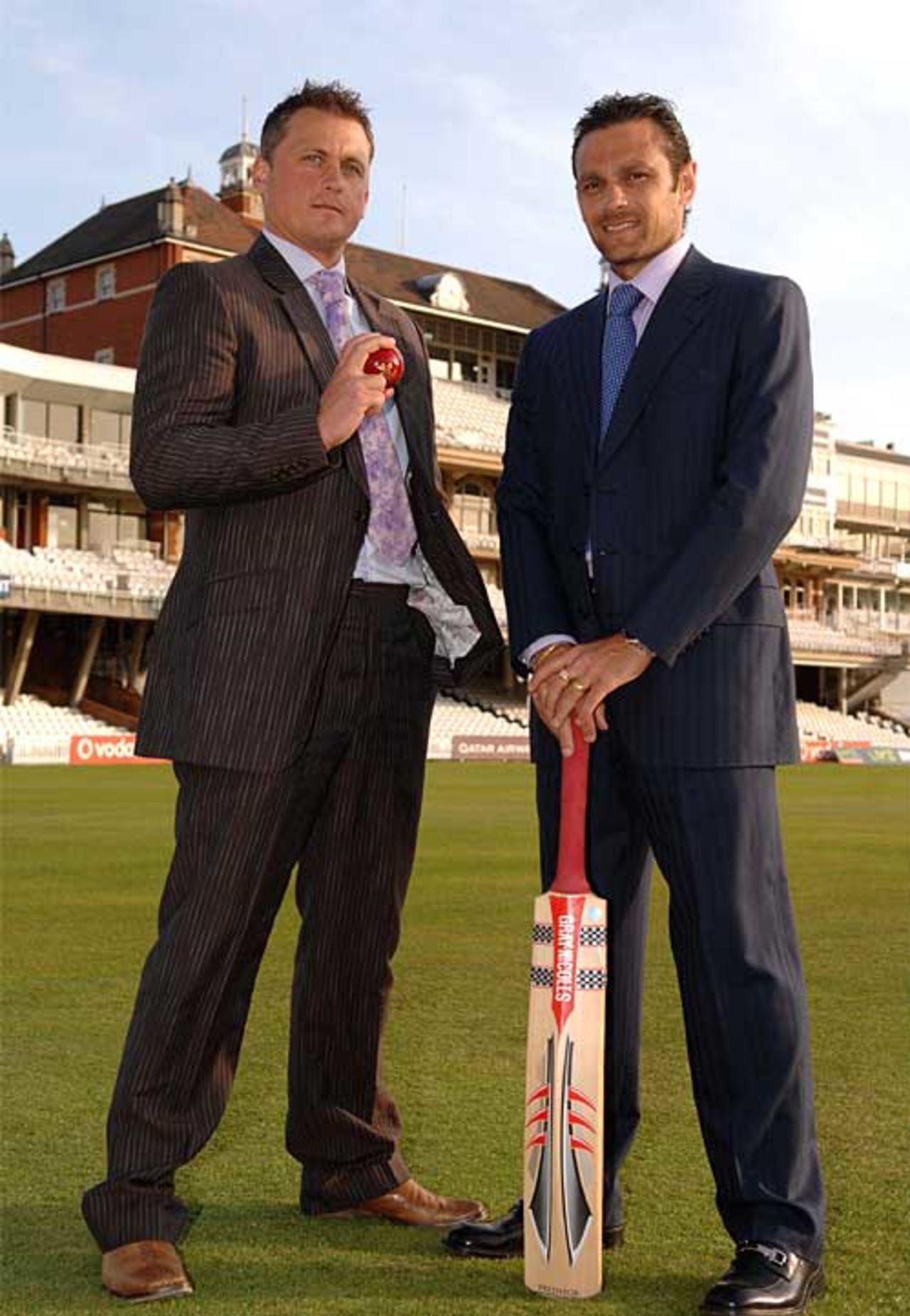 Pair of winners: Darren Gough and Mark Ramprakash face each other - but on the pitch, not the dancefloor, as Yorkshire take on Surrey at the Oval, 18 April, 2007