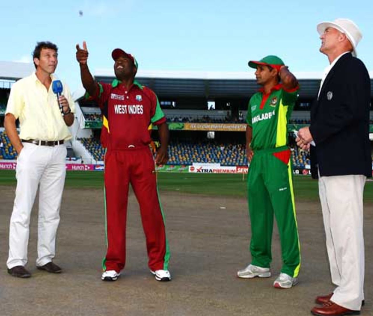 Habibul Bashar won the toss and chose to field, West Indies v Bangladesh, Super Eights, Barbados, April 19, 2007